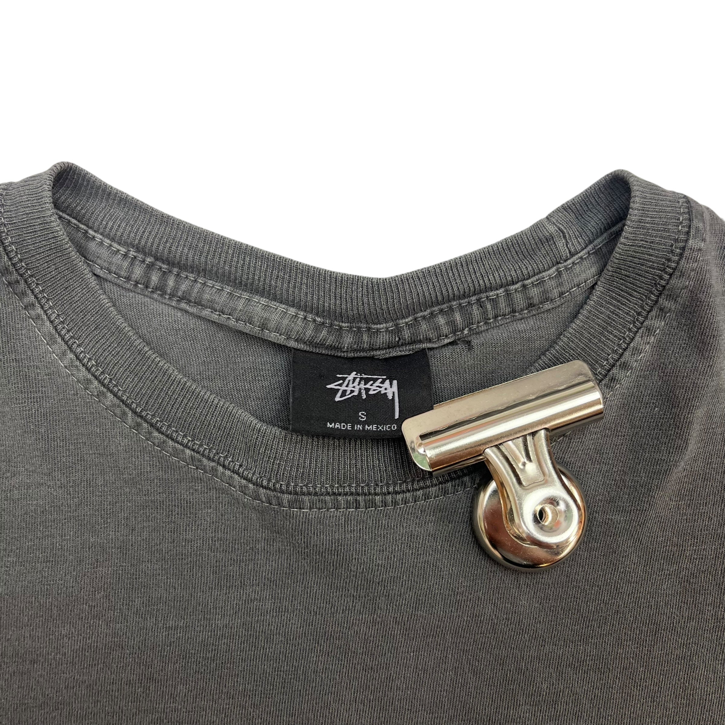Stussy Cropped Tee Dark Grey