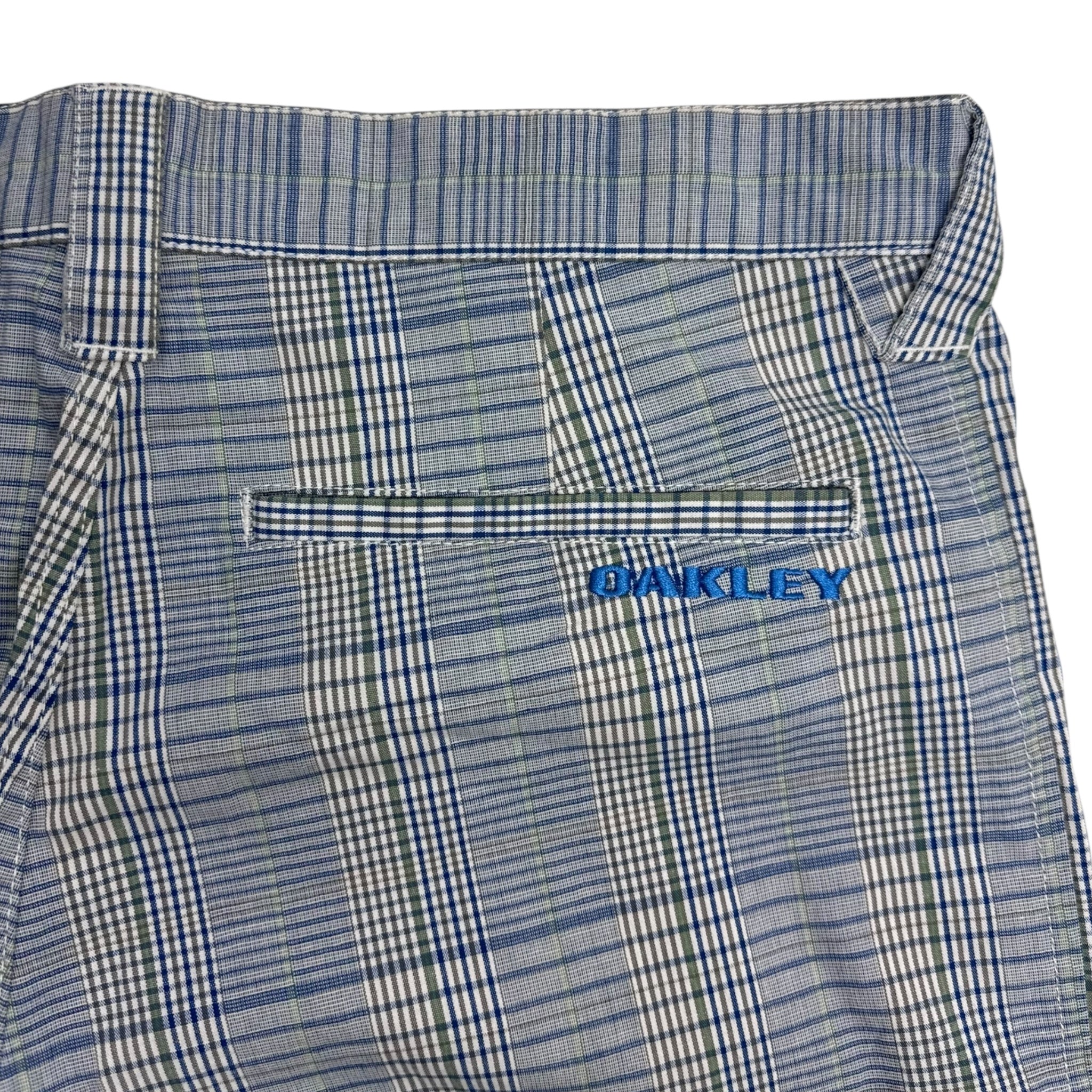 Y2K Oakley Blue Plaid Shorts