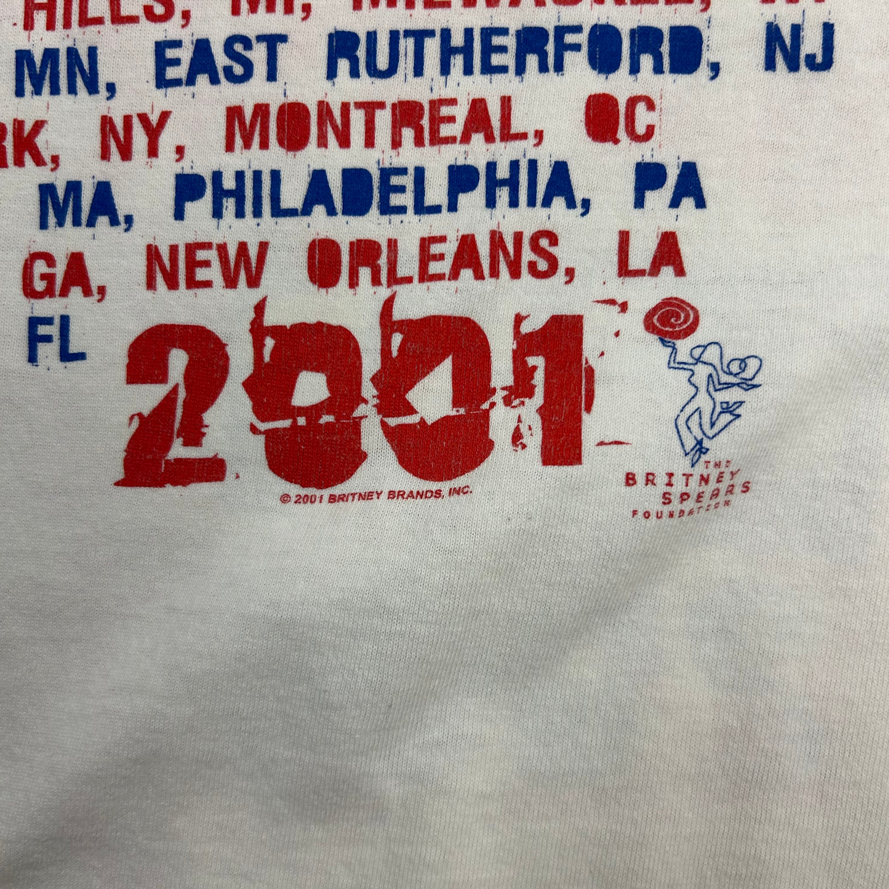 2001 Britney Spears Tour Tee White