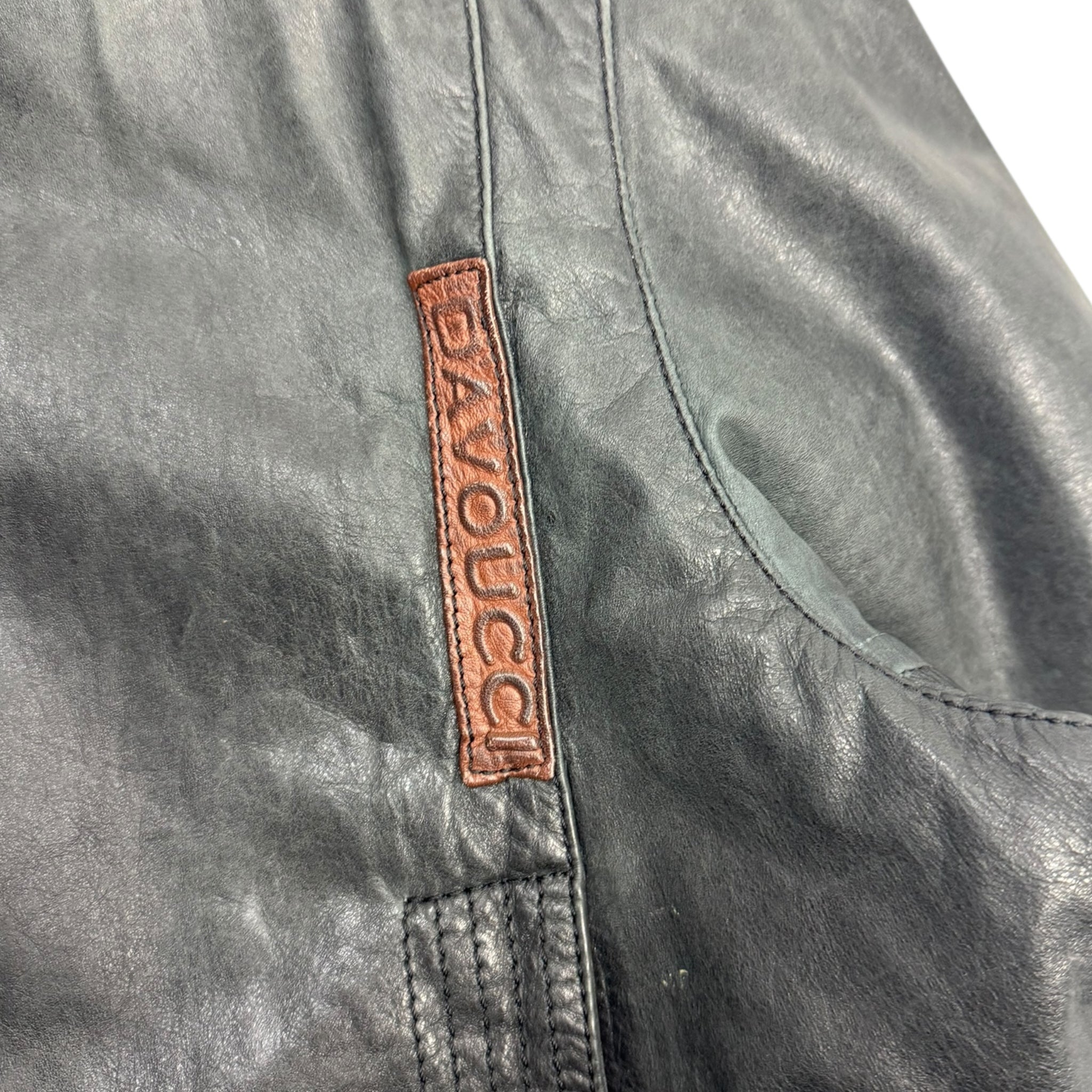 Vintage Davoucci Leather Biker Jacket
