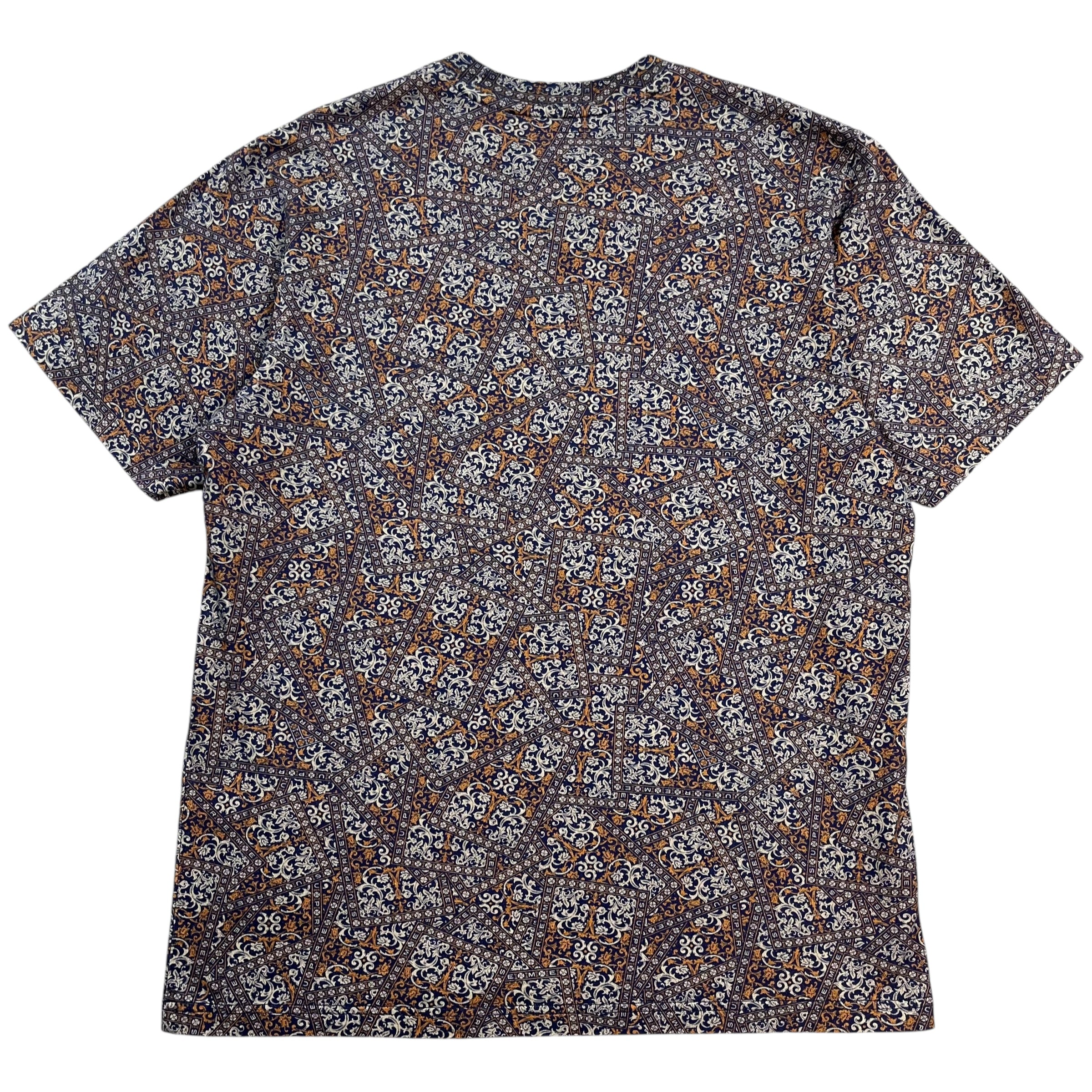 Supreme Floral Small Box Tee Navy