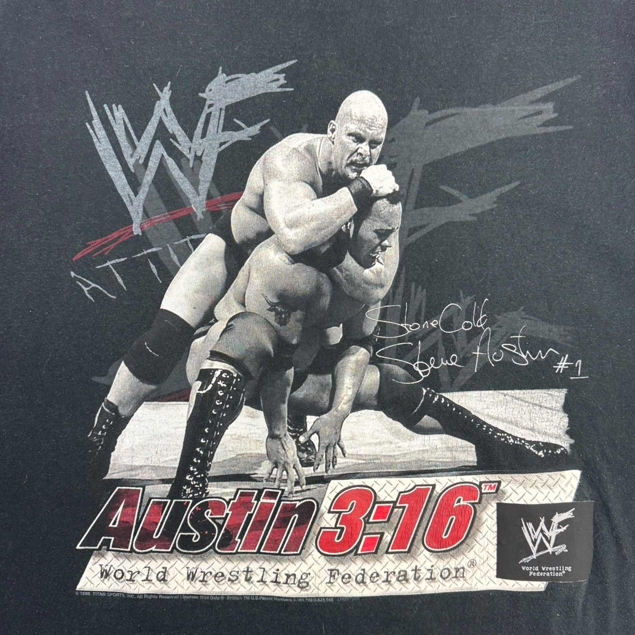 1998 WWF Steve Austin 3:16 Stone Cold T-Shirt