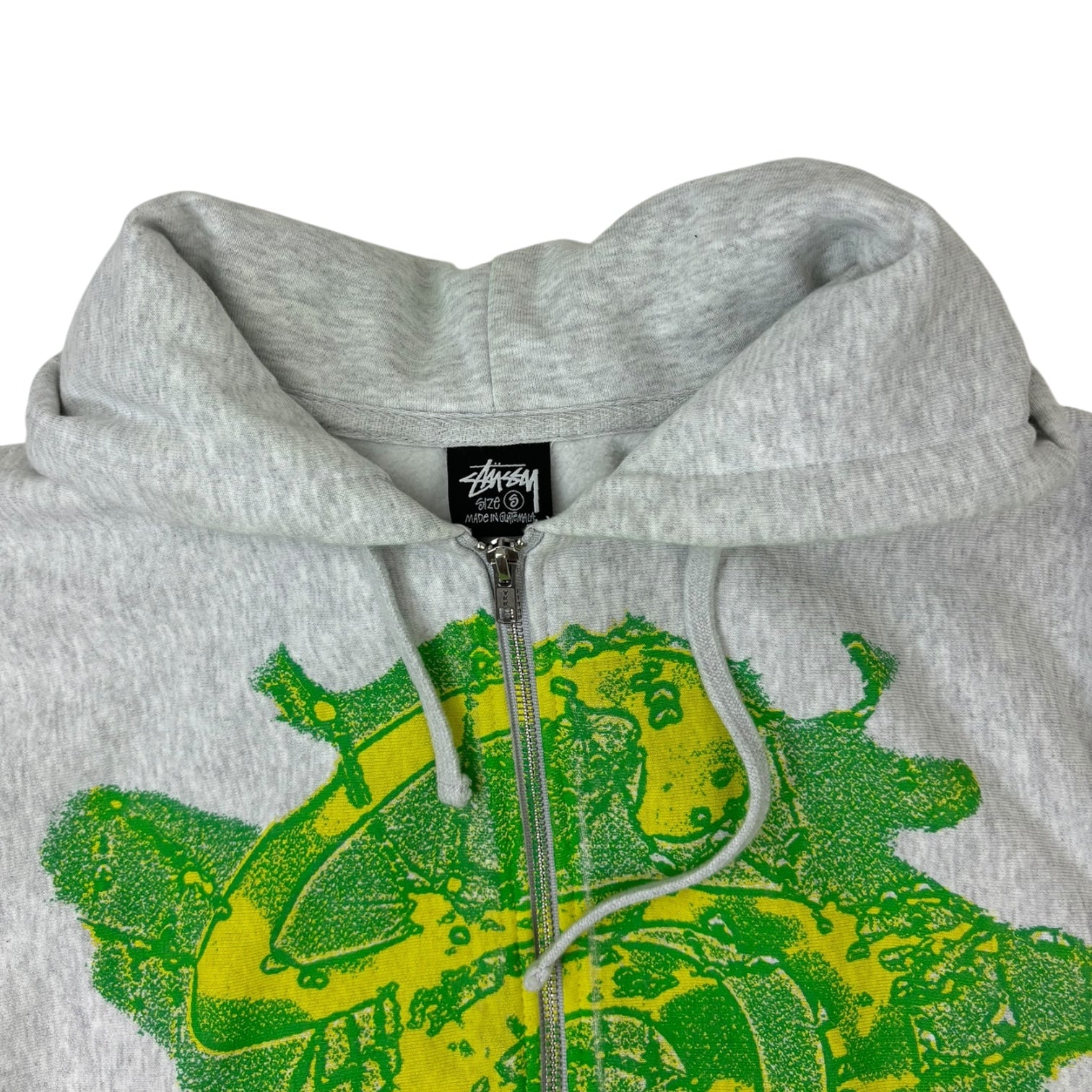Stussy Web Zip-Up Hoodie Ash Heather