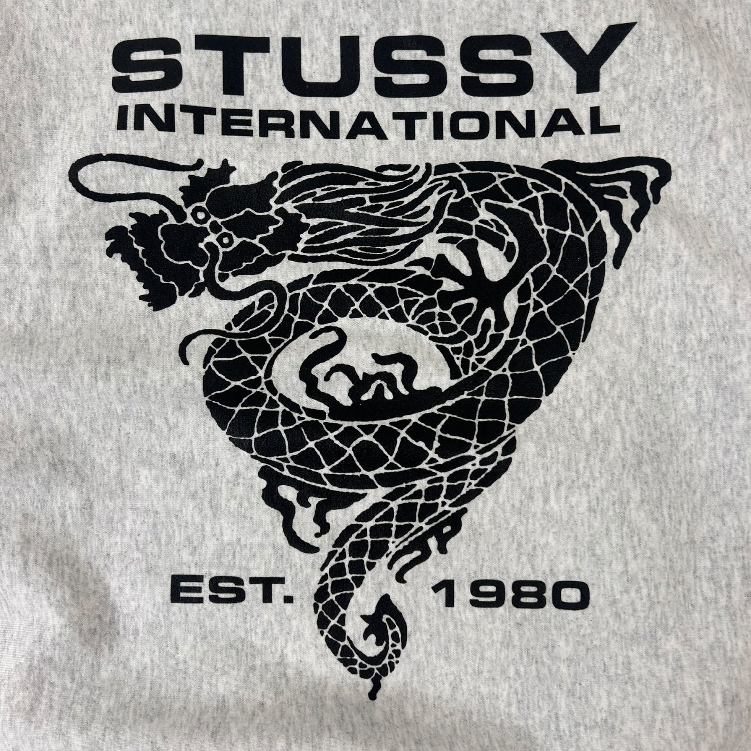 Stussy Dragon Hoodie Ash Heather