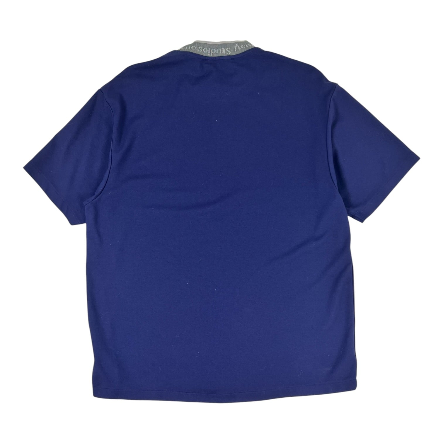 Acne Studios Extorr Reverse Logo Rib T-Shirt Indigo Blue