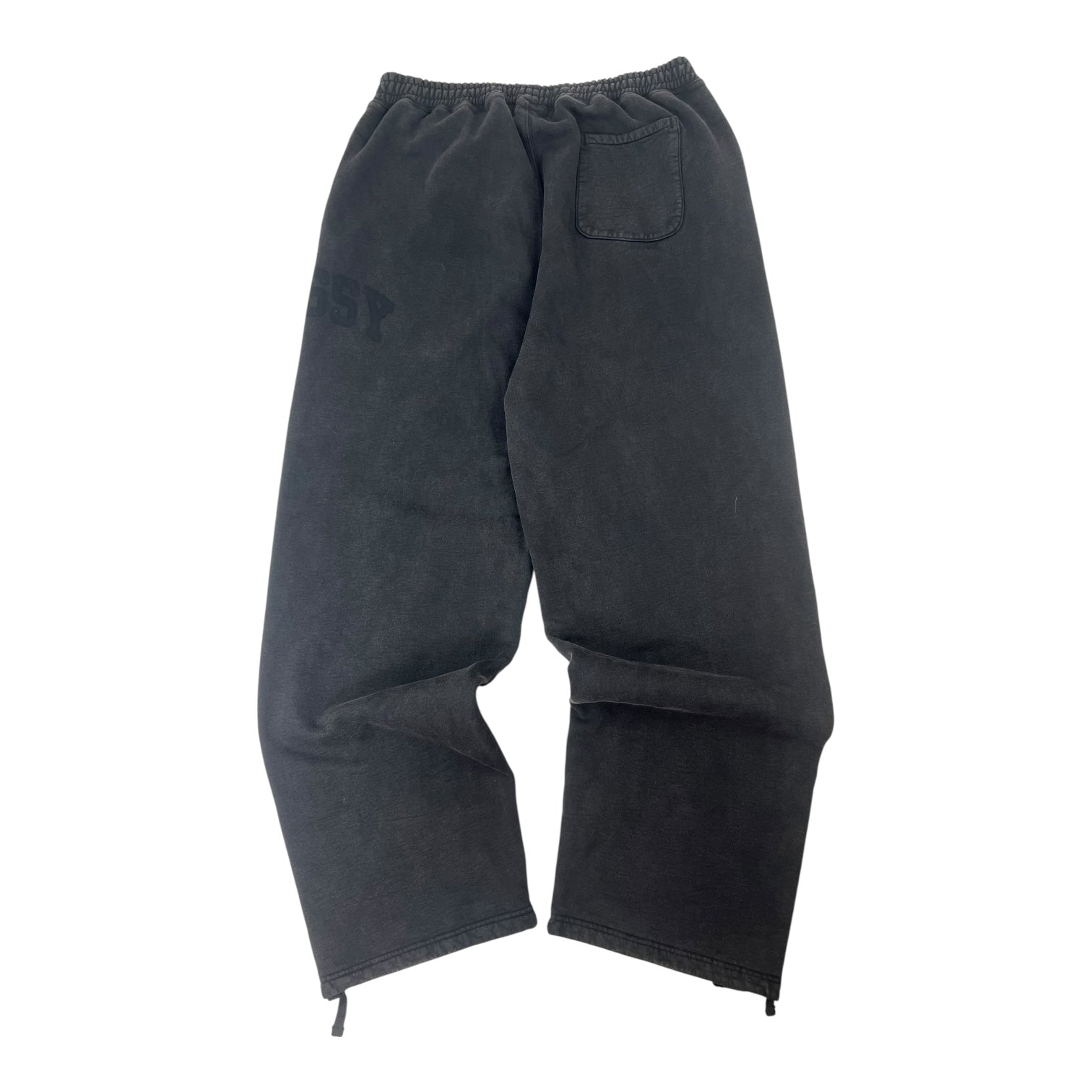Stussy Faded Graphic Open-Hem Sweatpant Washed Black