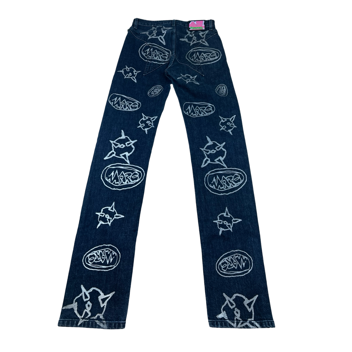 (W) Heaven by Marc Jacobs Straight Leg Metallic Oval Jeans