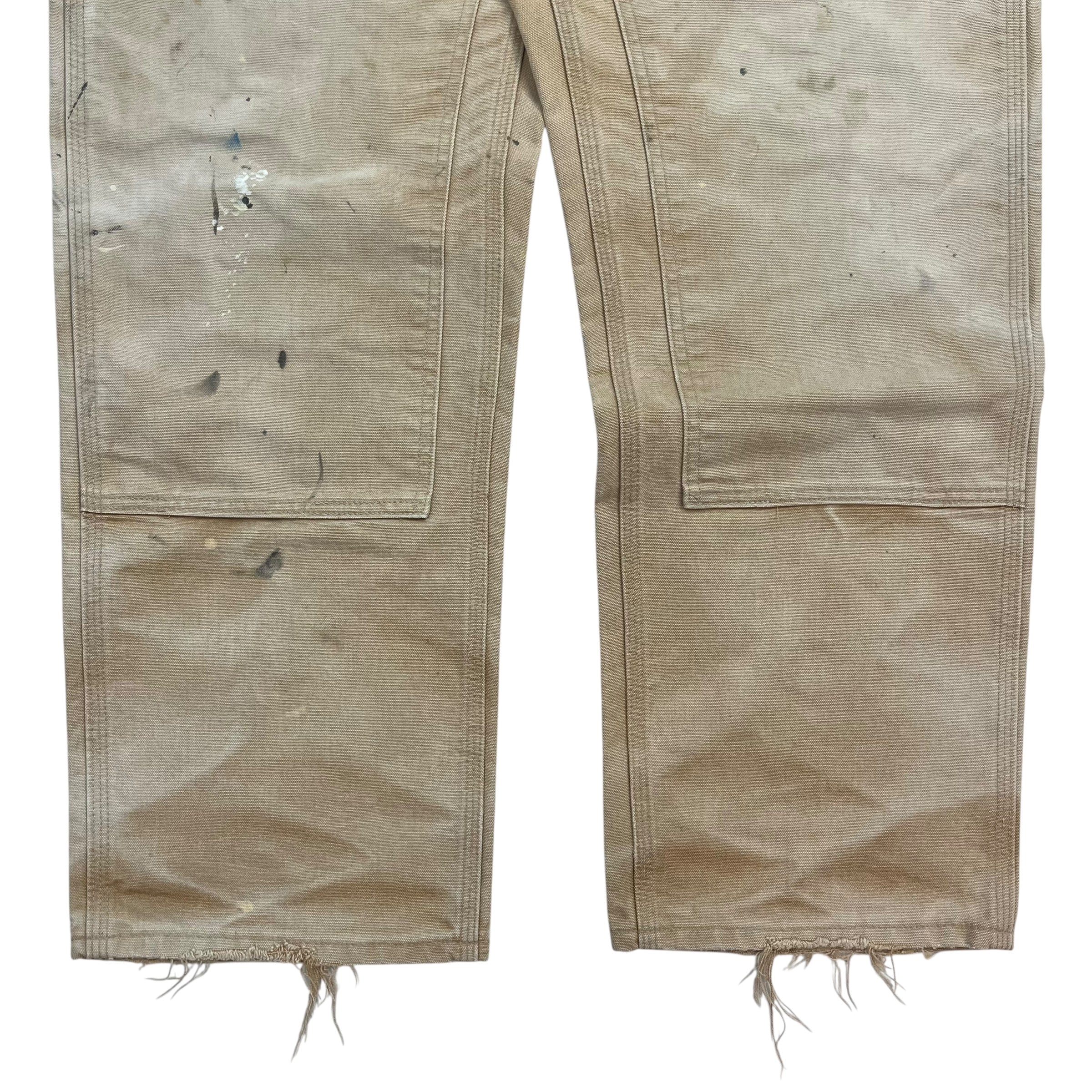 Vintage Carhartt Double Knee Work Pants Faded Tan