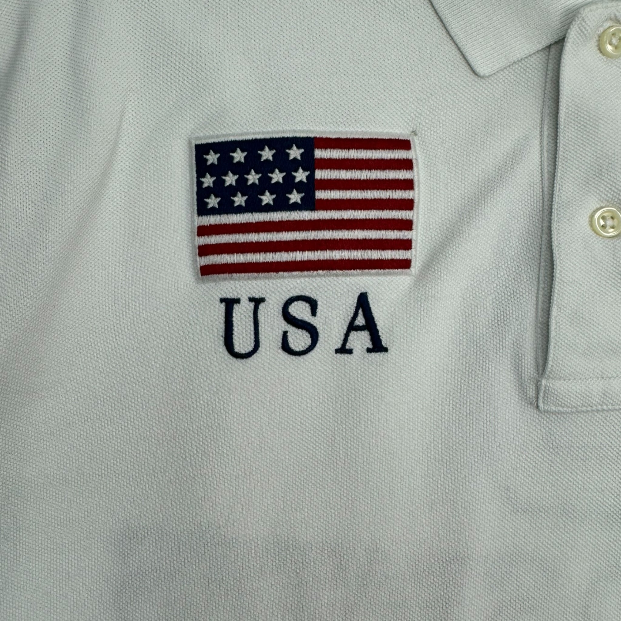 Vintage Polo Ralph Lauren Big Pony Collared Shirt White