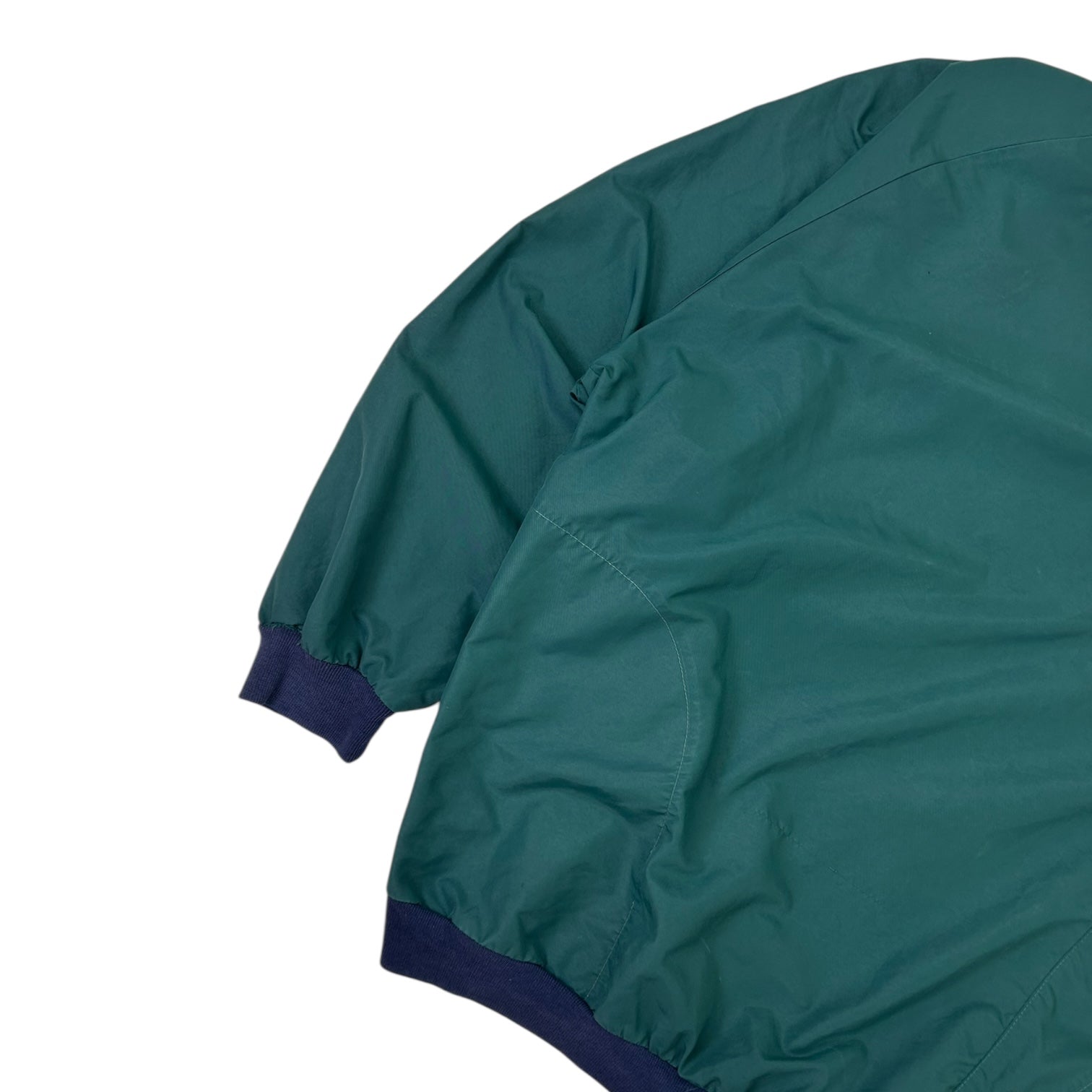Vintage Nike Centre Swoosh V-Neck Long Sleeve Windbreaker Green
