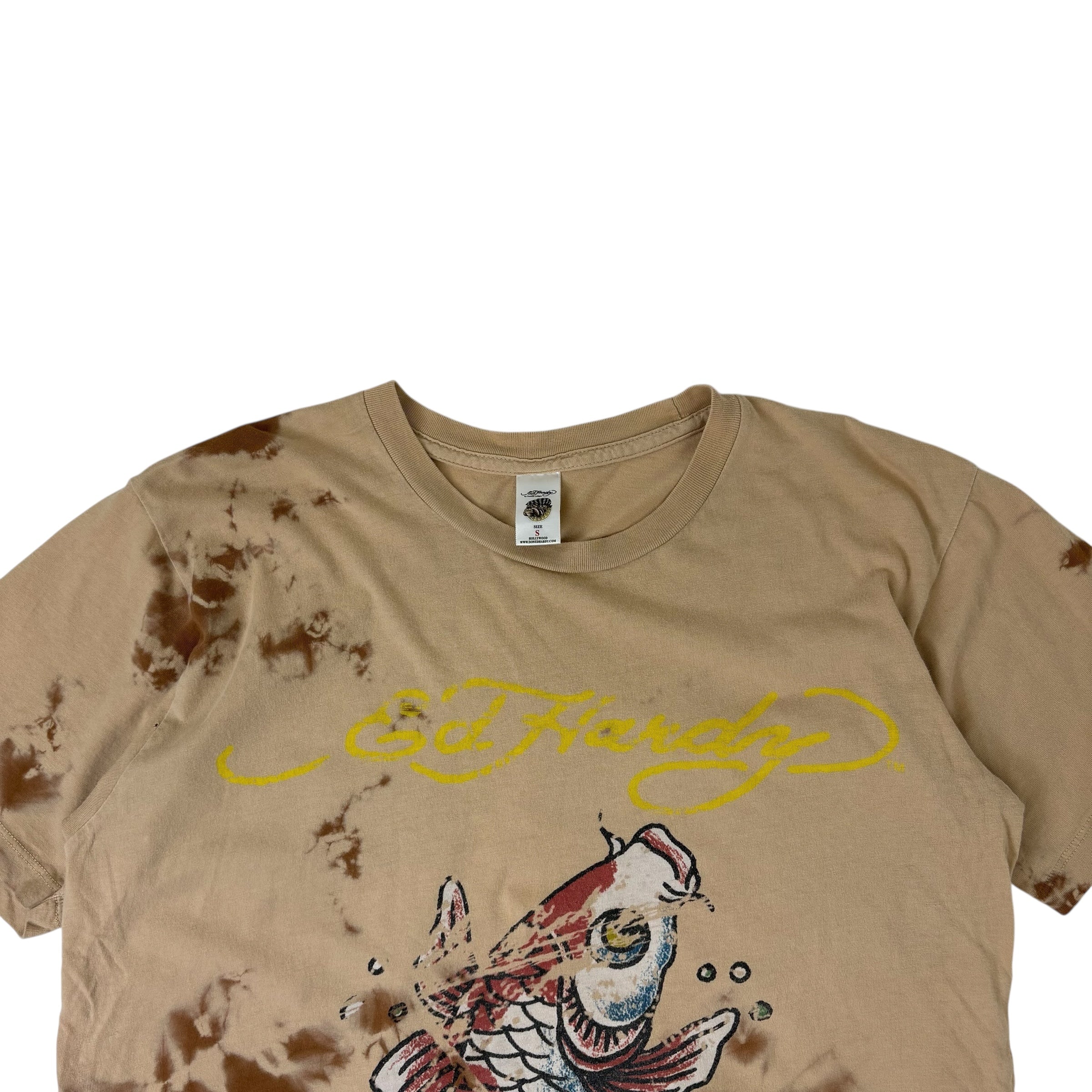 Vintage Ed Hardy By Christian Audigier T-Shirt Light Brown