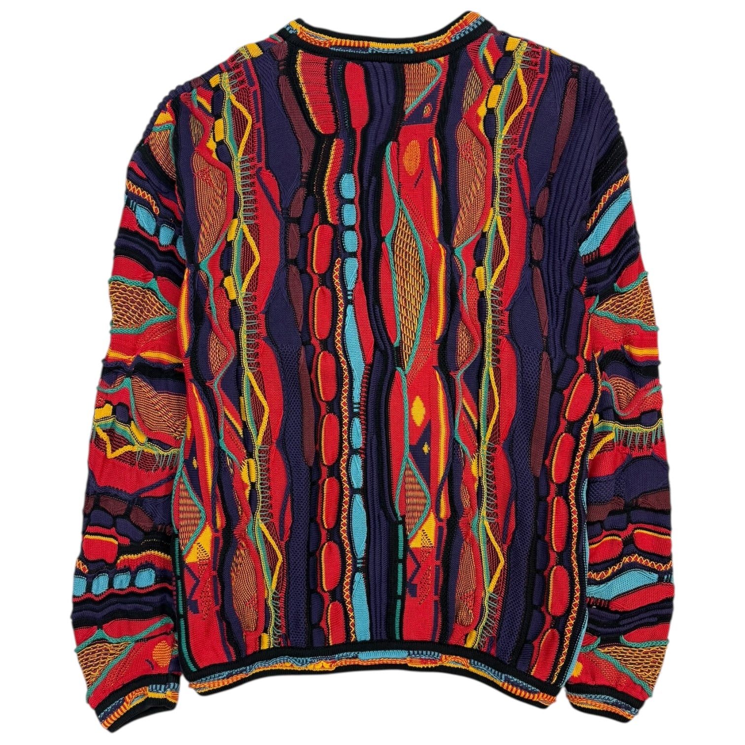 Vintage Tundra 3D Knit Sweater Red/Purple