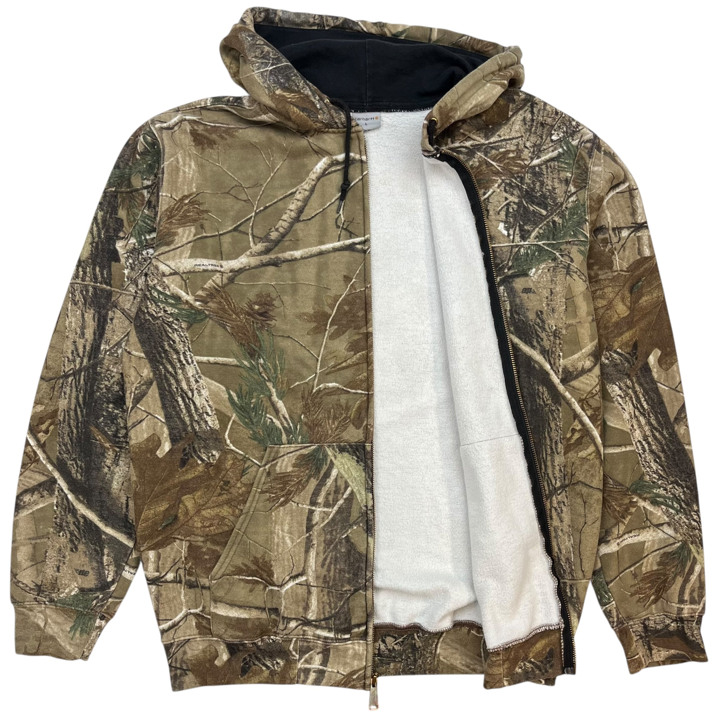 Vintage Carhartt Zip Up Hoodie Realtree Camo