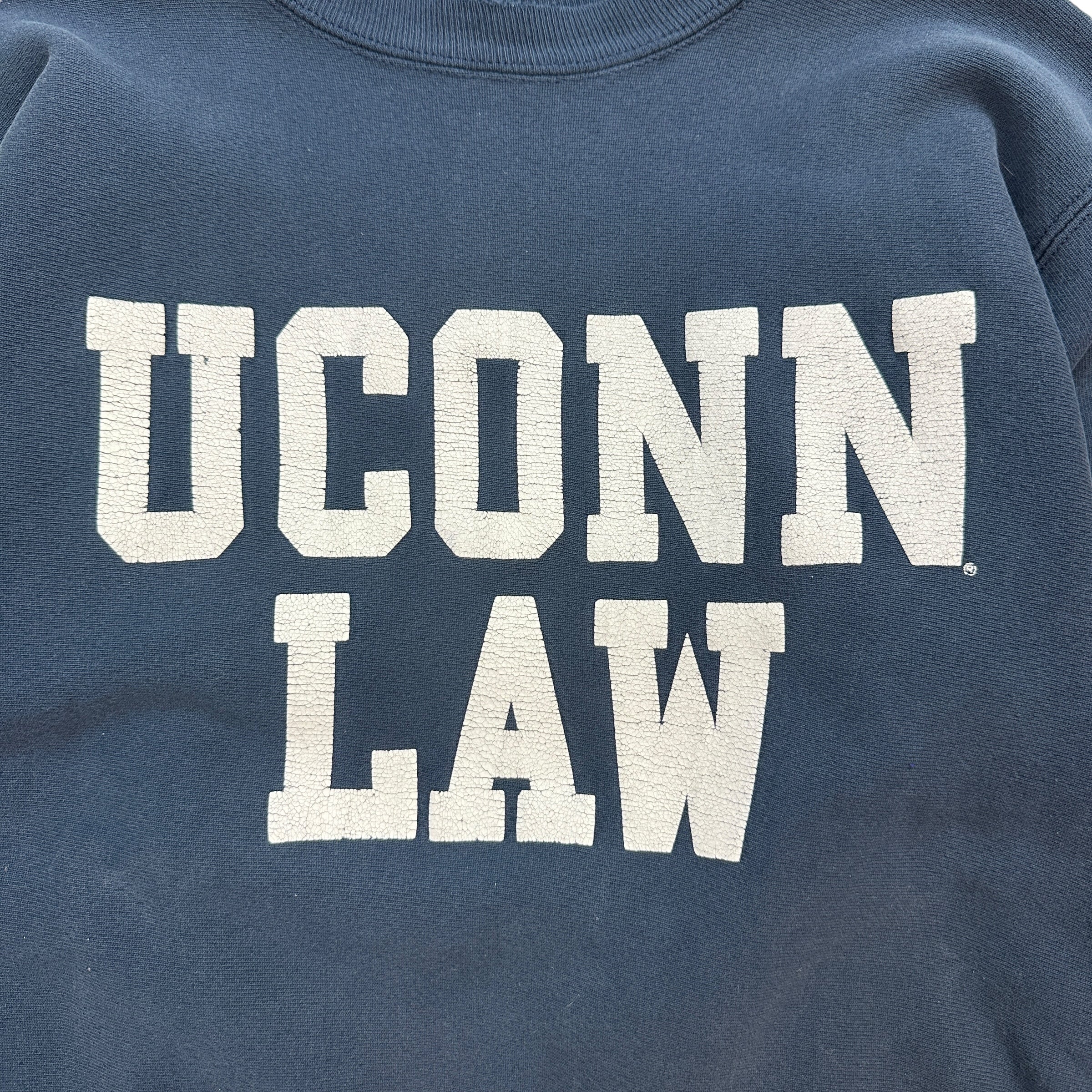 Vintage UCONN Law Champion Crewneck Navy
