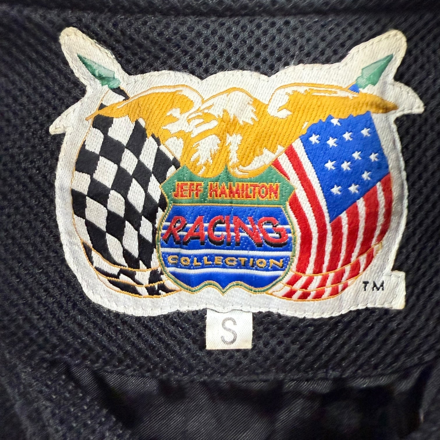 Vintage Jeff Hamilton NASCAR Tony Stewart Mesh Racing Jacket Black