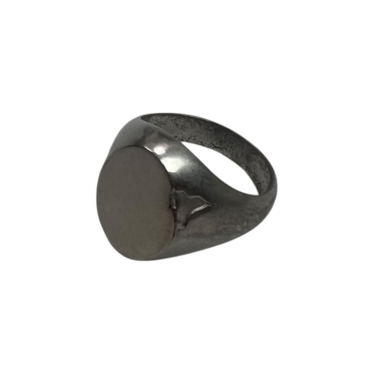 MM6 Maison Margiela Signet Ring Brushed Silver