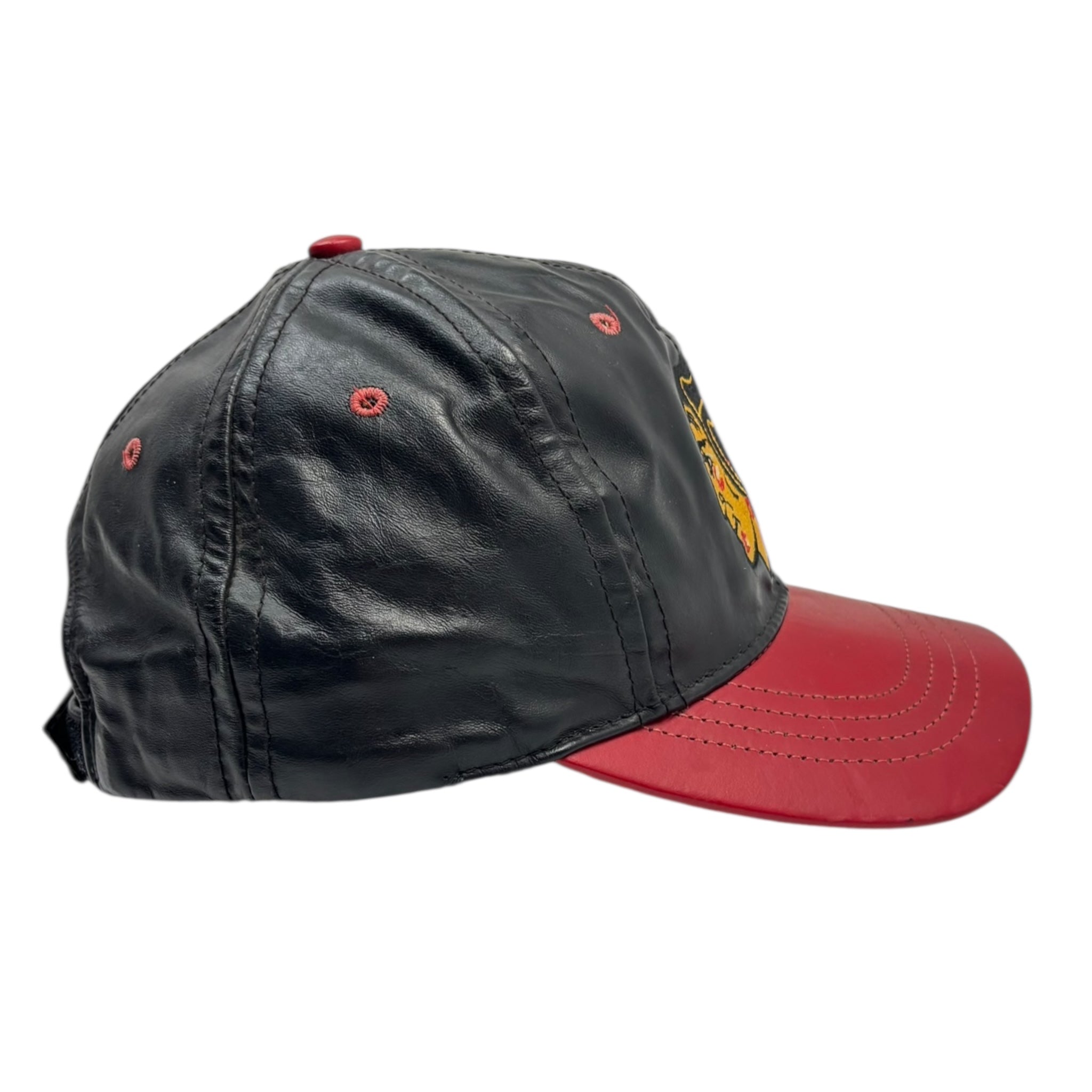 Vintage Chicago Blackhawks Leather NHL Hat