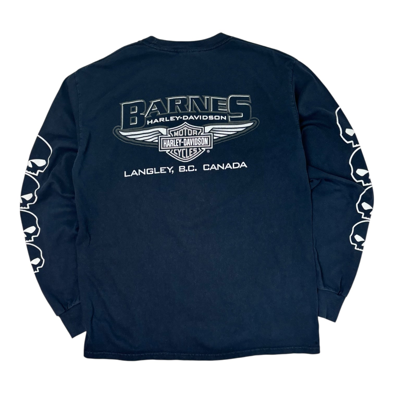 2005 Harley Davidson of Langley, BC Skull Longsleeve Black