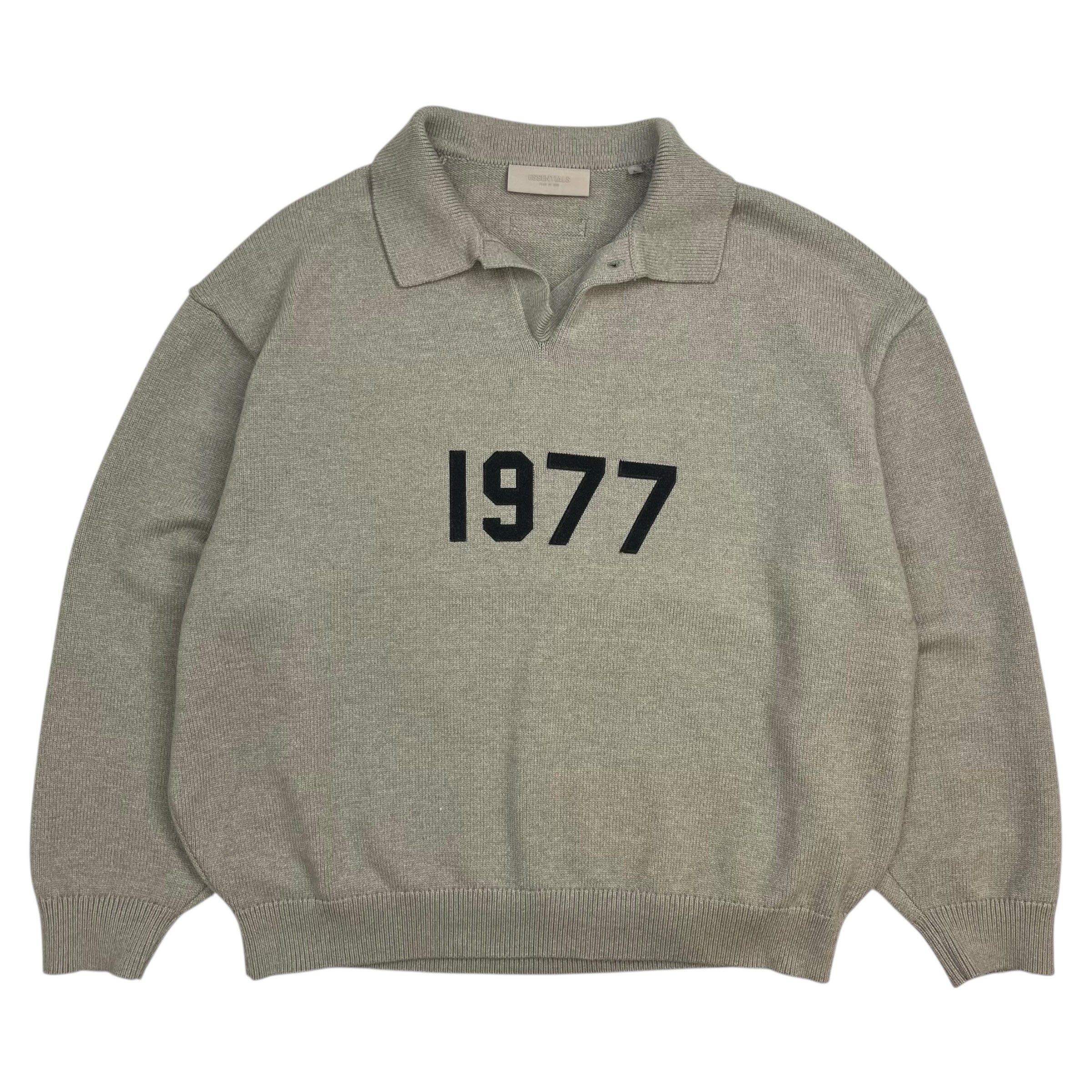 Fear Of God Essentials 1977 Polo Knit Sweater Light Slate/Grey