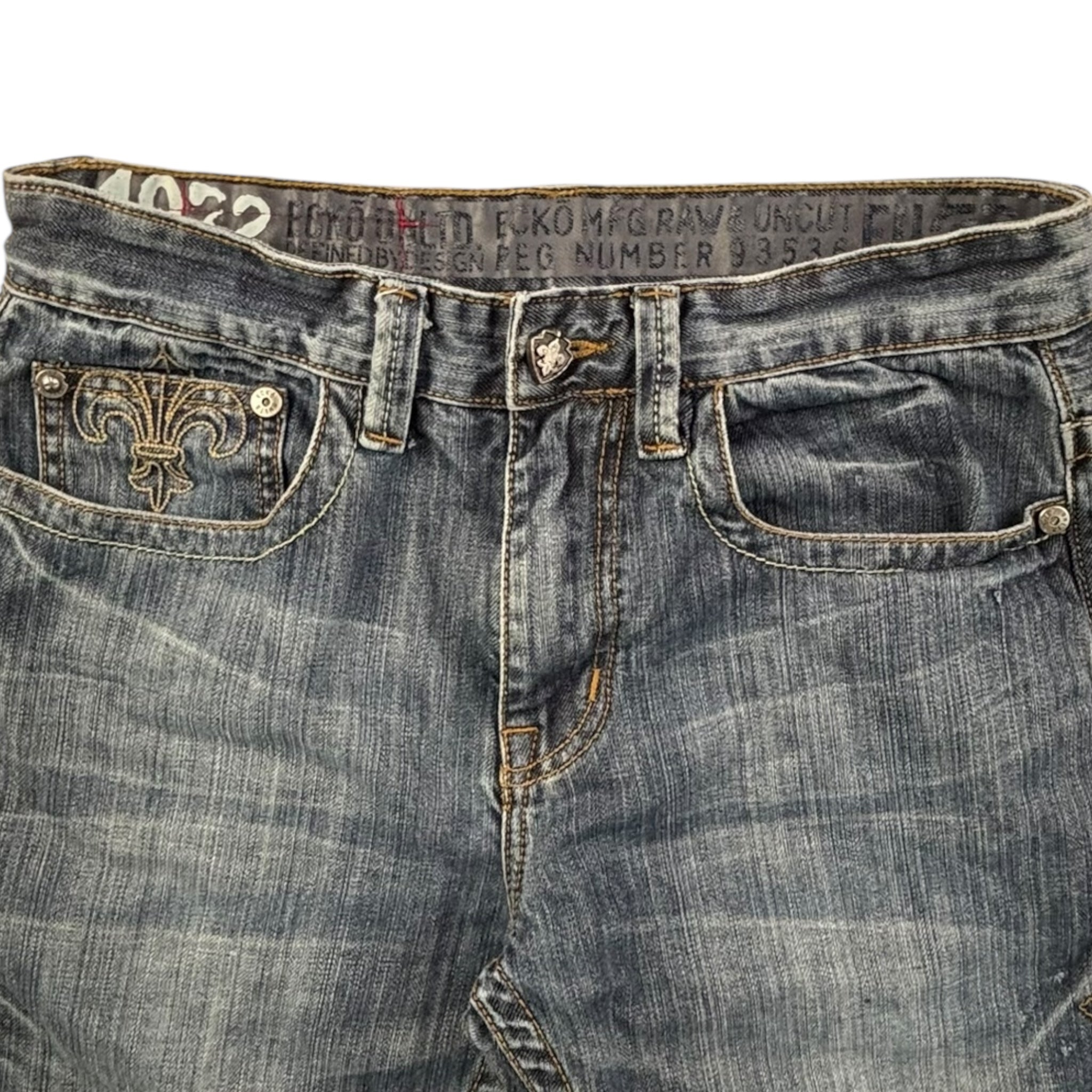 Vintage Y2K Ecko Untld Embroidered Pants Navy Blue