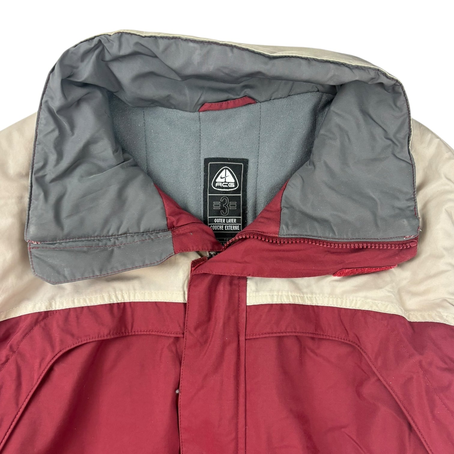 Vintage Nike ACG Outer Layer Jacket Burgundy/Grey
