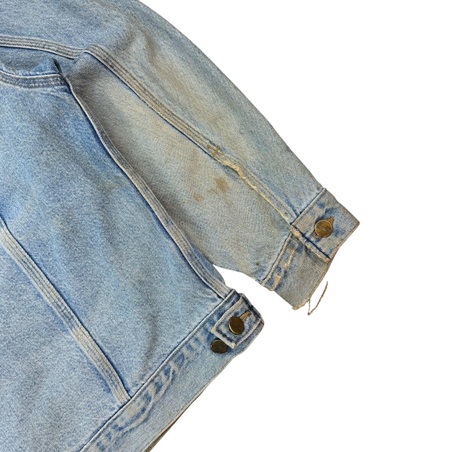 Vintage Carhartt Denim Button Up Jacket Light Wash