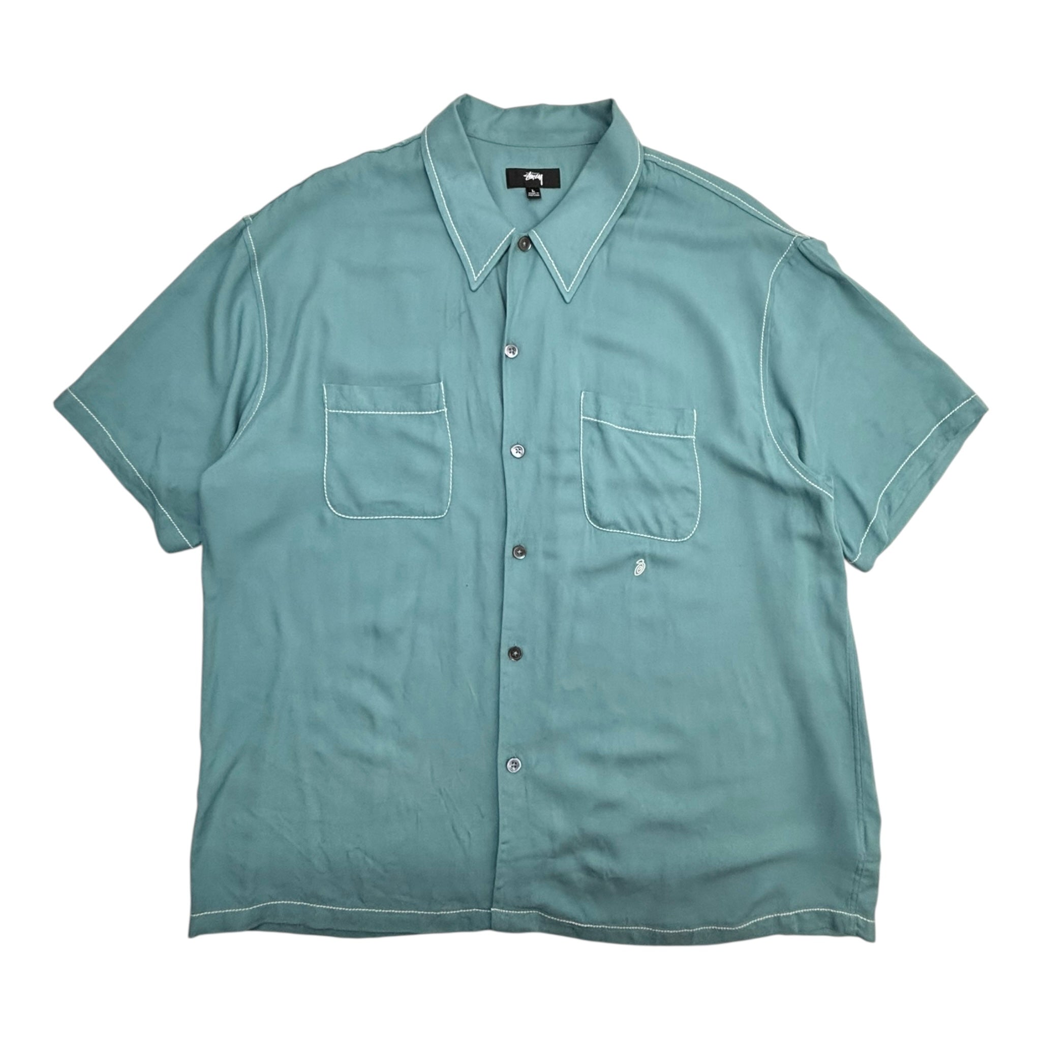 Stussy Contrast Pick Pick Stitched Button-Up Shirt