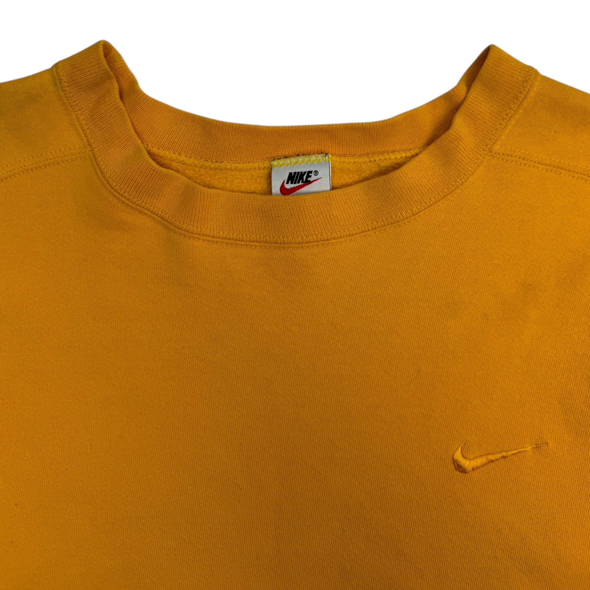 Vintage Nike Tonal Pocket Swoosh Crewneck Yellow