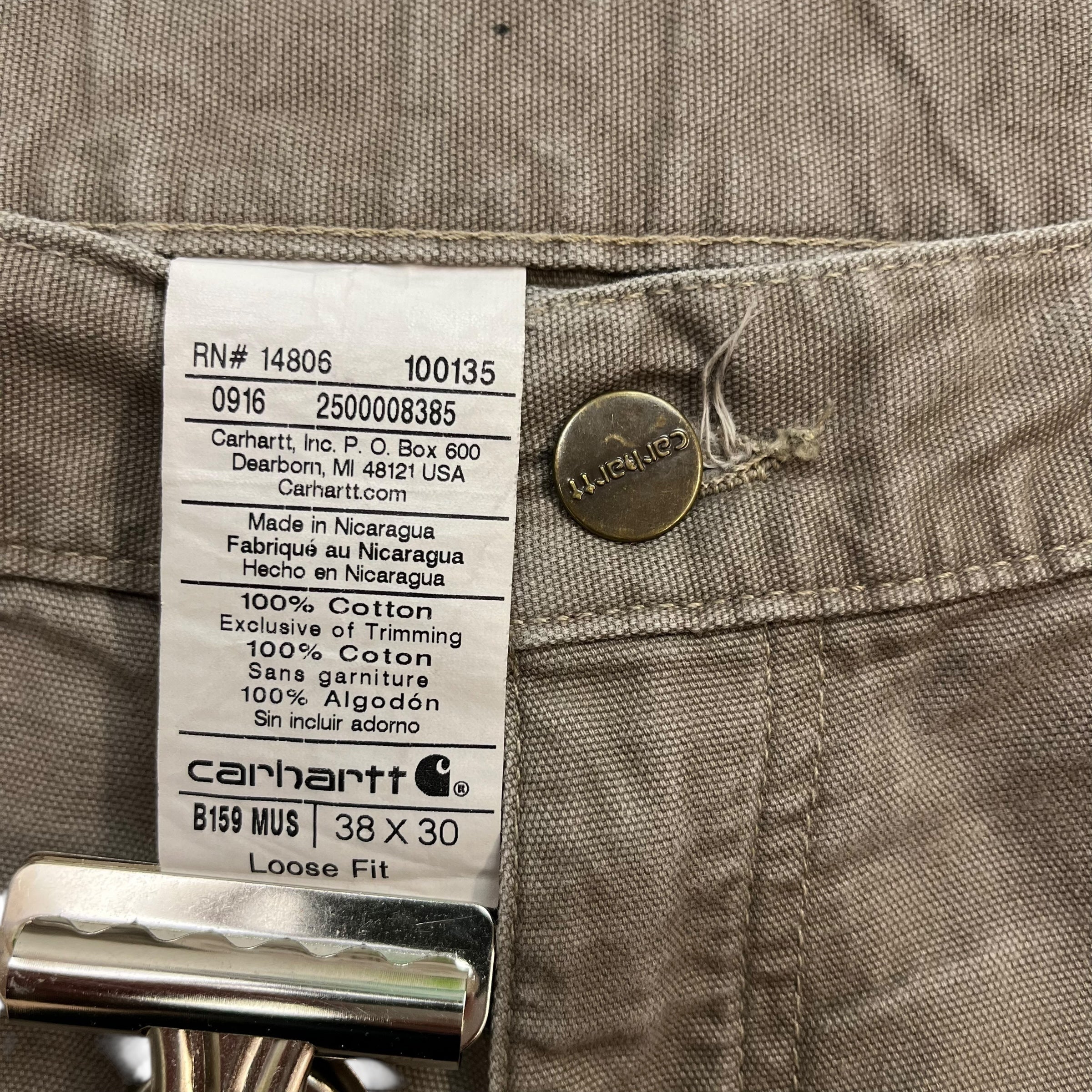 Vintage Carhartt Dungaree Pants Grey Beige