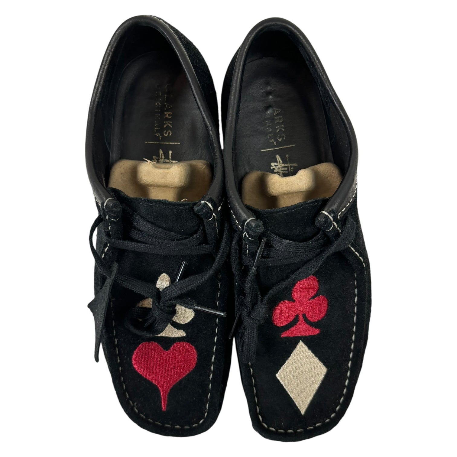 Stussy x Clark’s Original Embroidered Wallabees Black (Used)