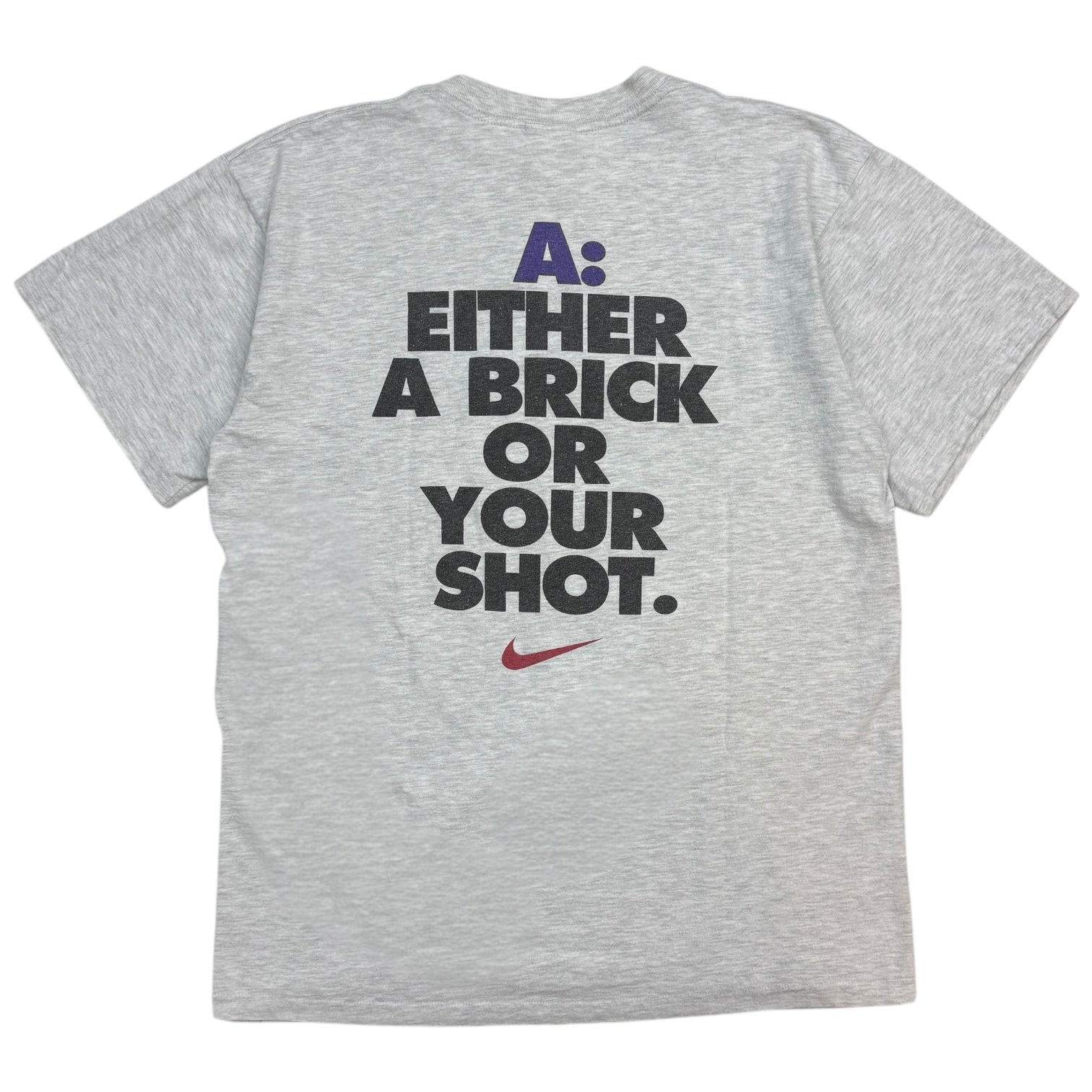 Vintage Nike Q&A Tee Grey