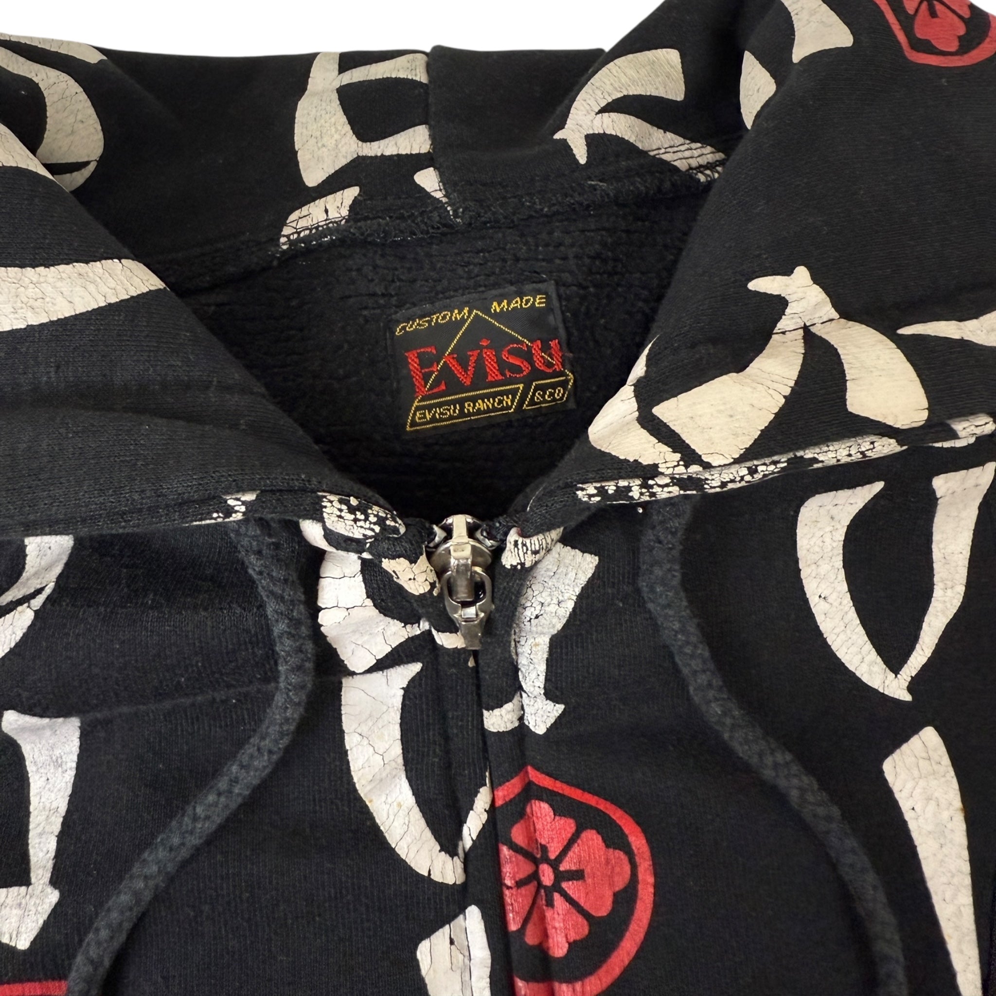 Evisu All Over Print Hoodie Black