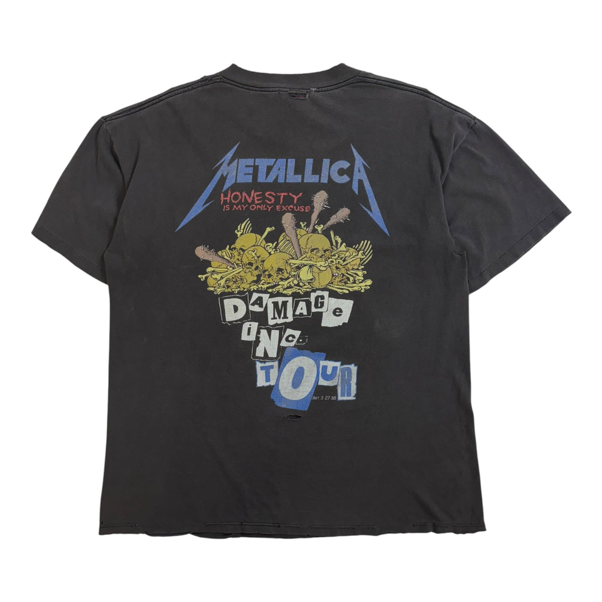 Vintage 1987 Metallica Damage Inc. Tour T-Shirt Black