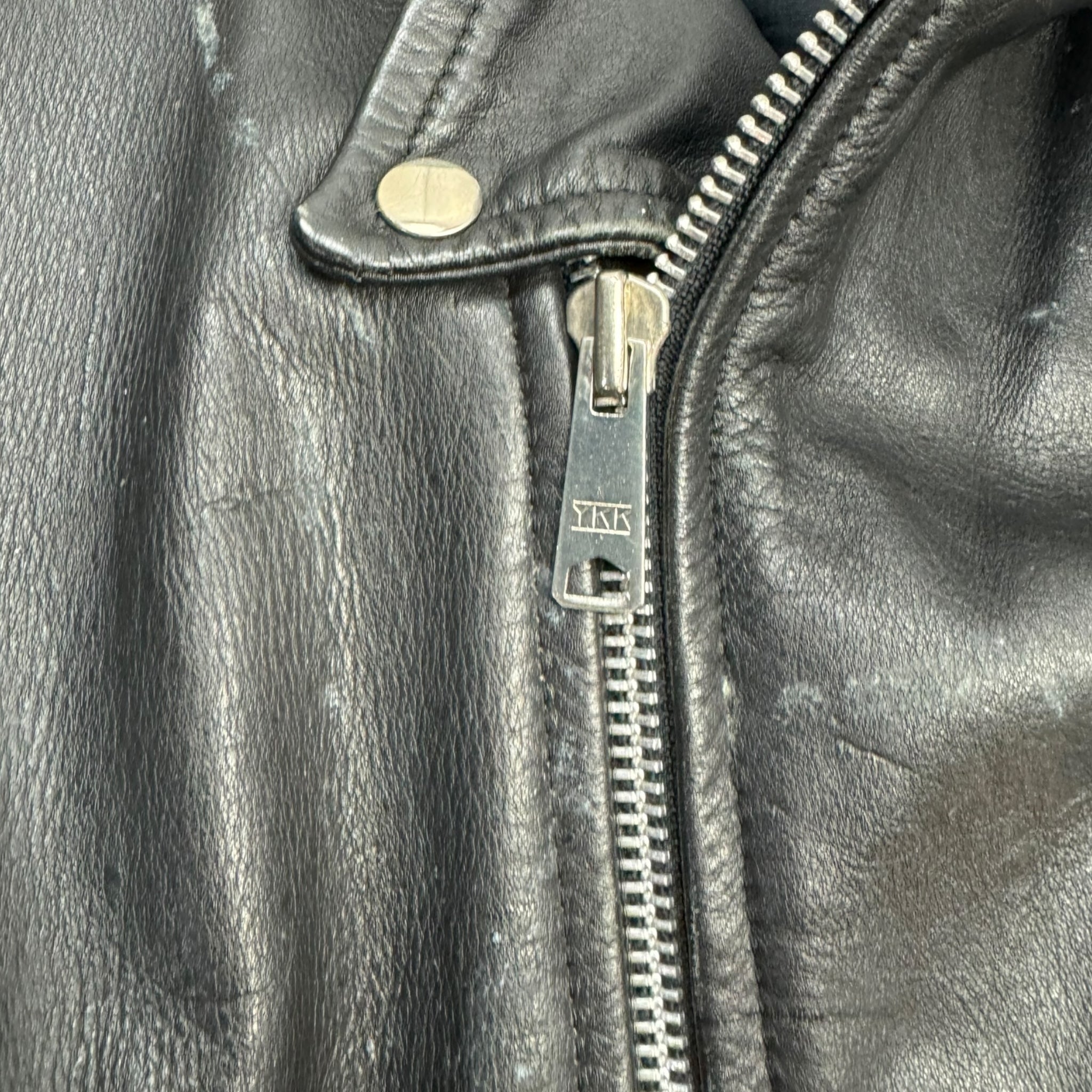 Vintage Biker Moto Leather Jacket