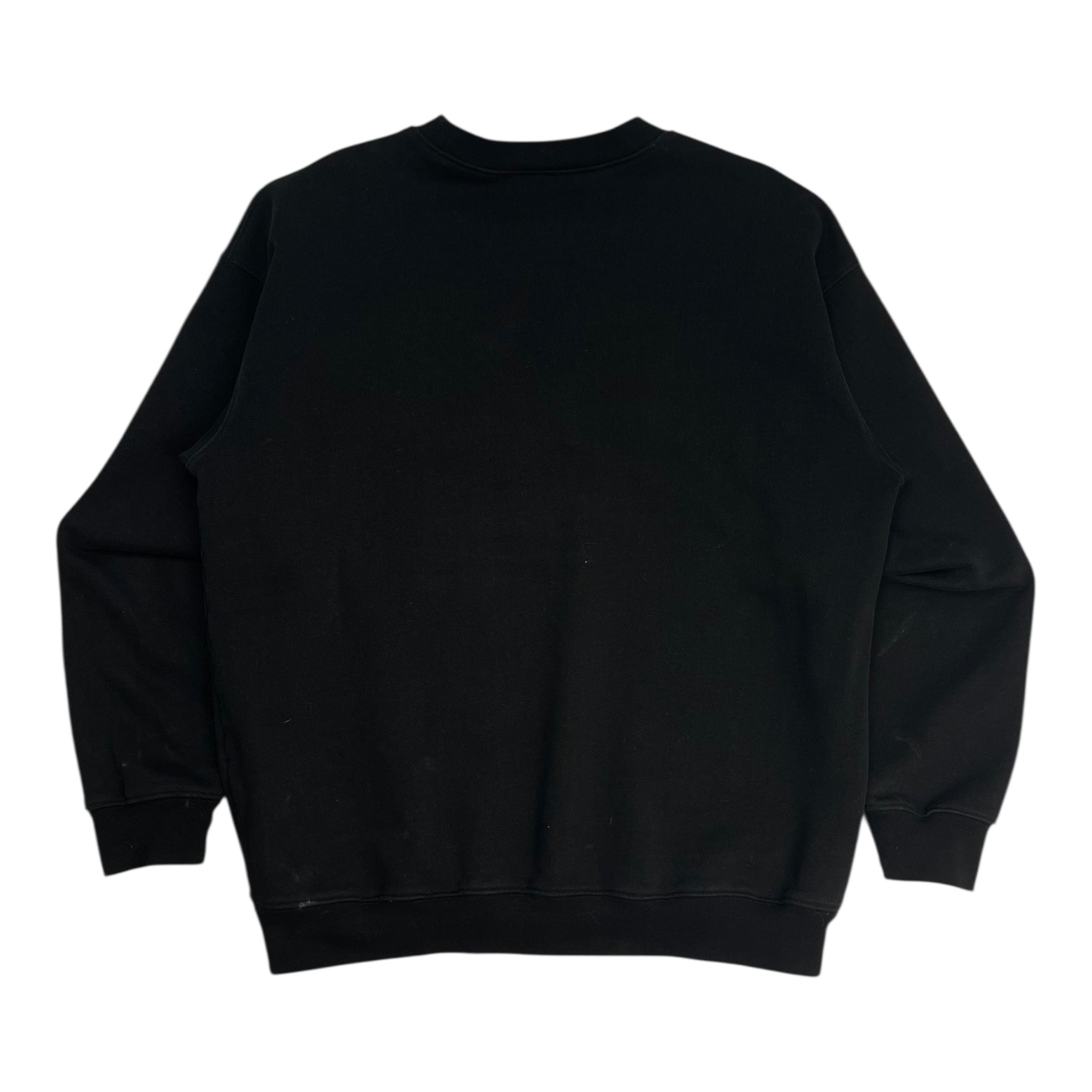 Dime Iron Center Spellout Crewneck Sweatshirt Black