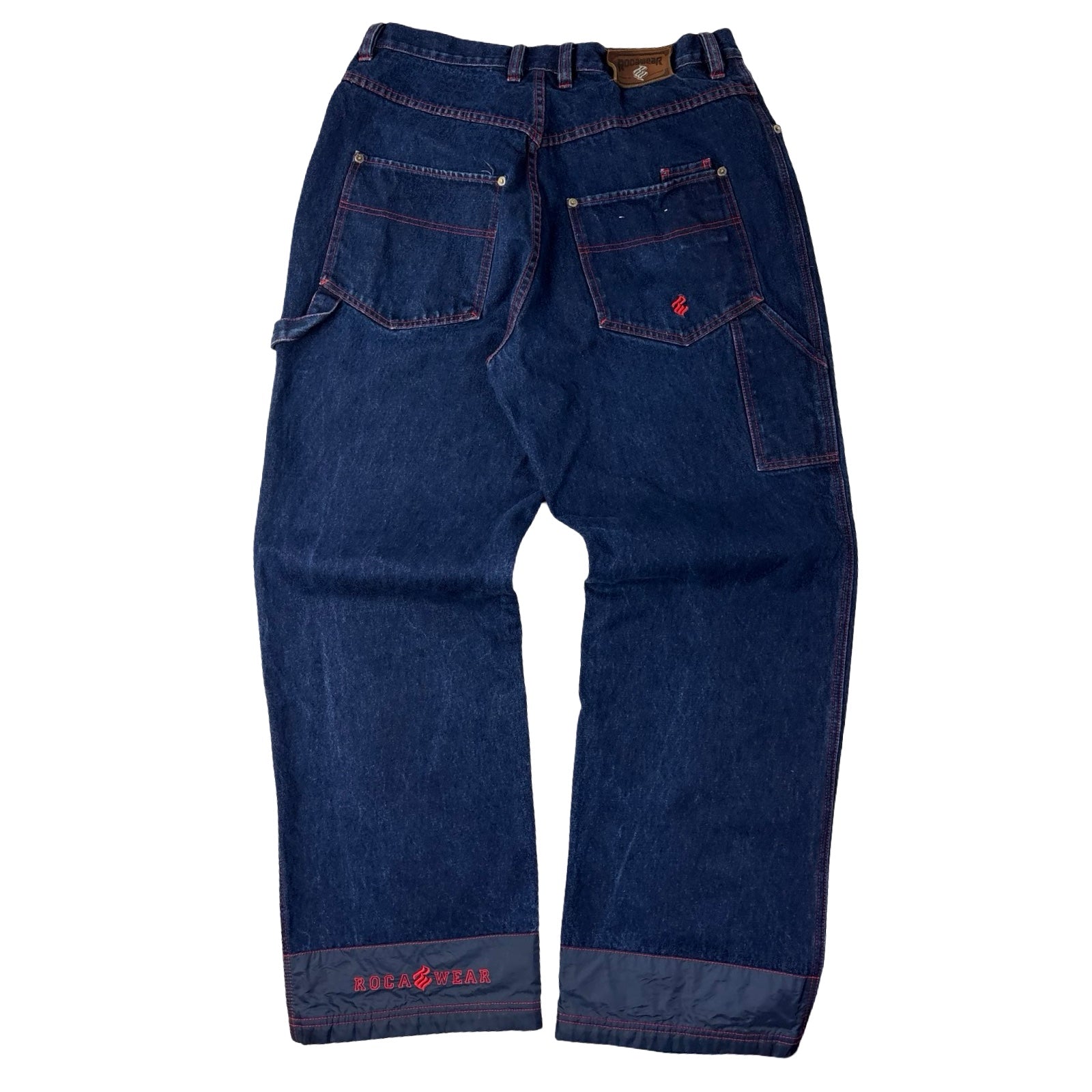 Vintage Y2K Rocawear Contrast Stitch Denim Deep Indigo