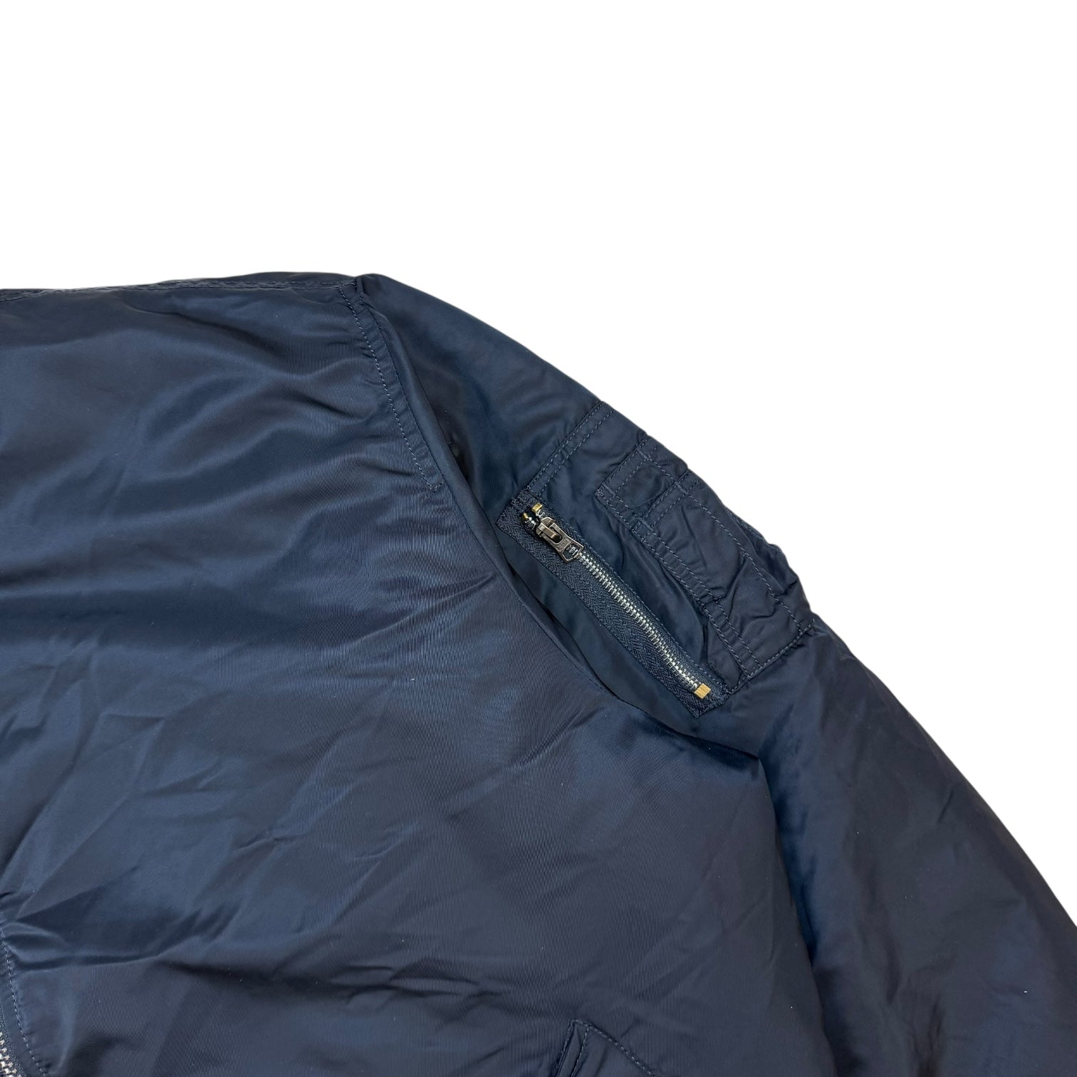 Vintage Alpha Industries Bomber Jacket Navy Blue