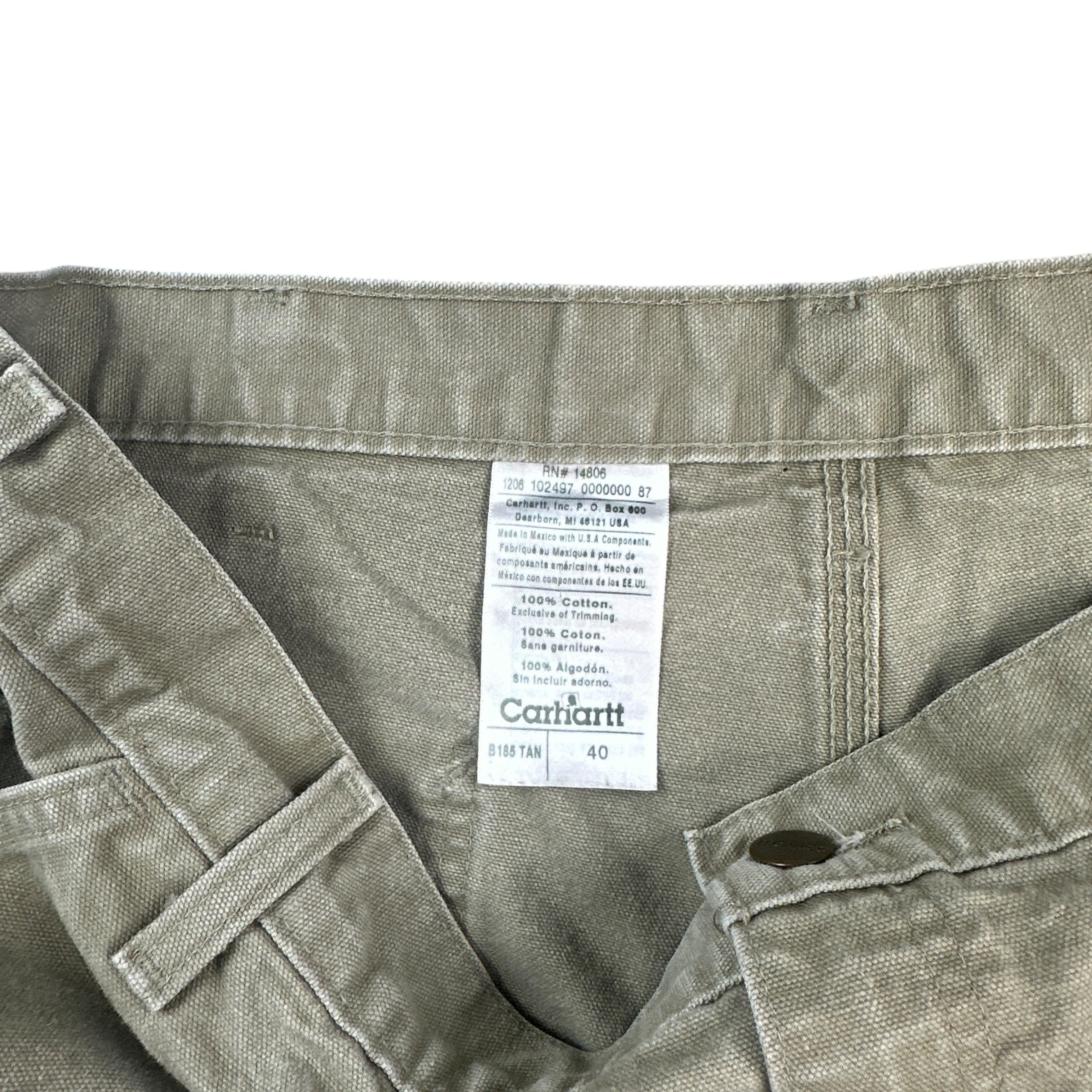 Vintage Carhartt Cargo Shorts Moss/Tan