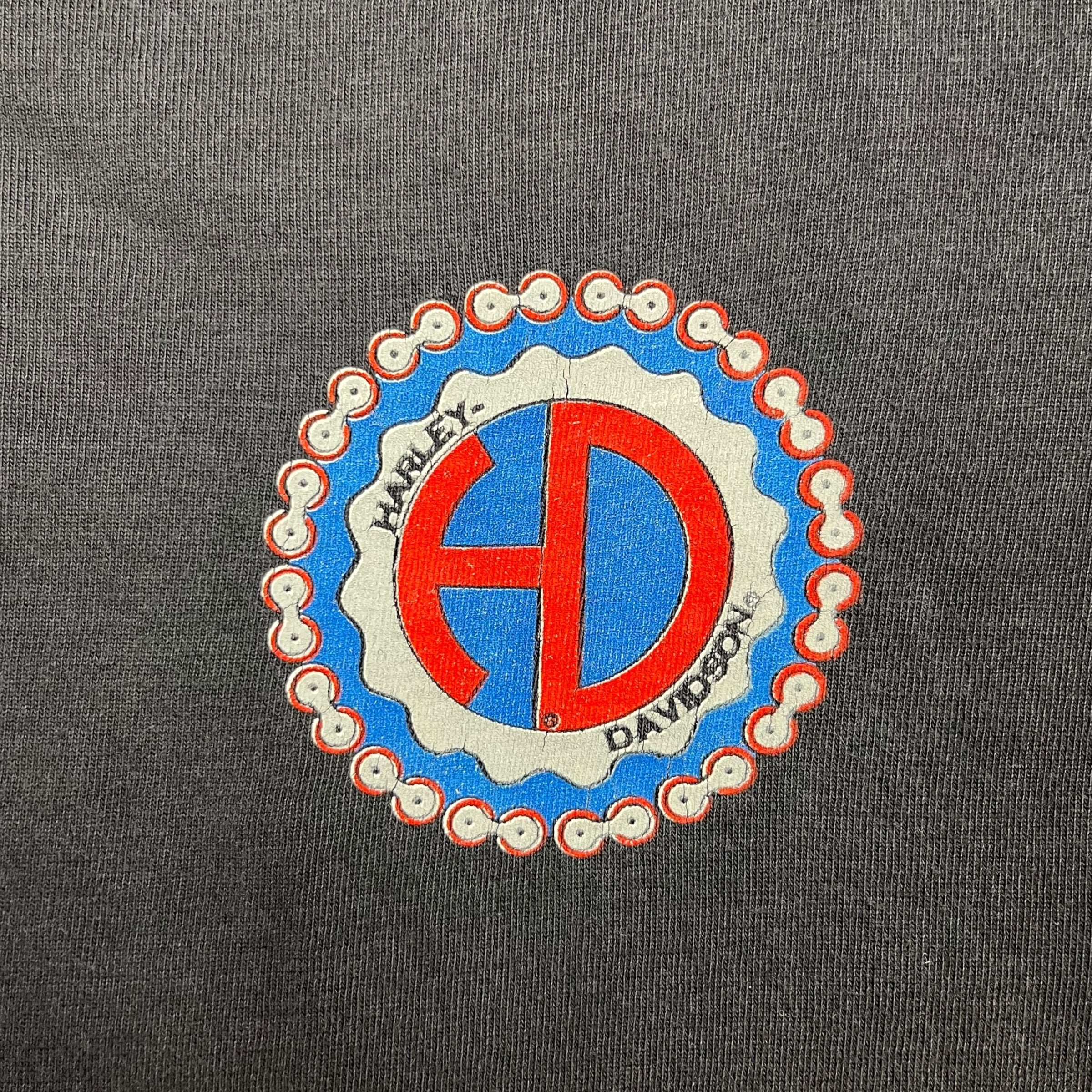 Vintage Harley-Davidson Rules Henley Tee Black