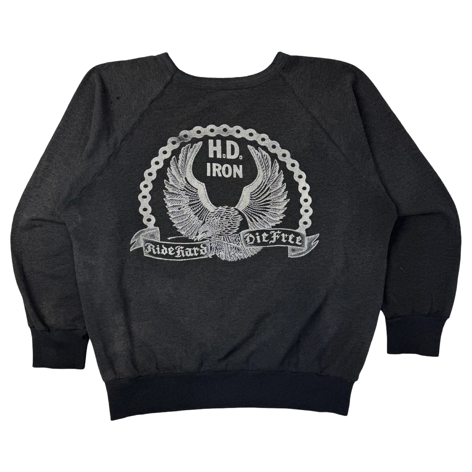 Vintage Old Harleys and Beer Harley Davidson Crewneck Sweatshirt Grey