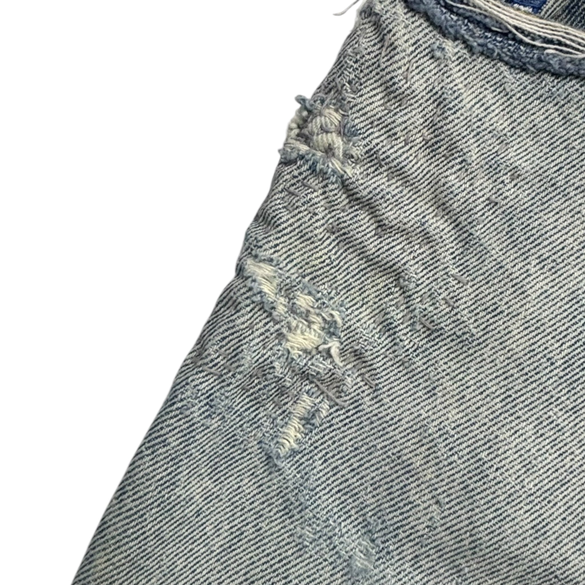 Polar Big Boy Distressed Light Wash Cut Off Shorts