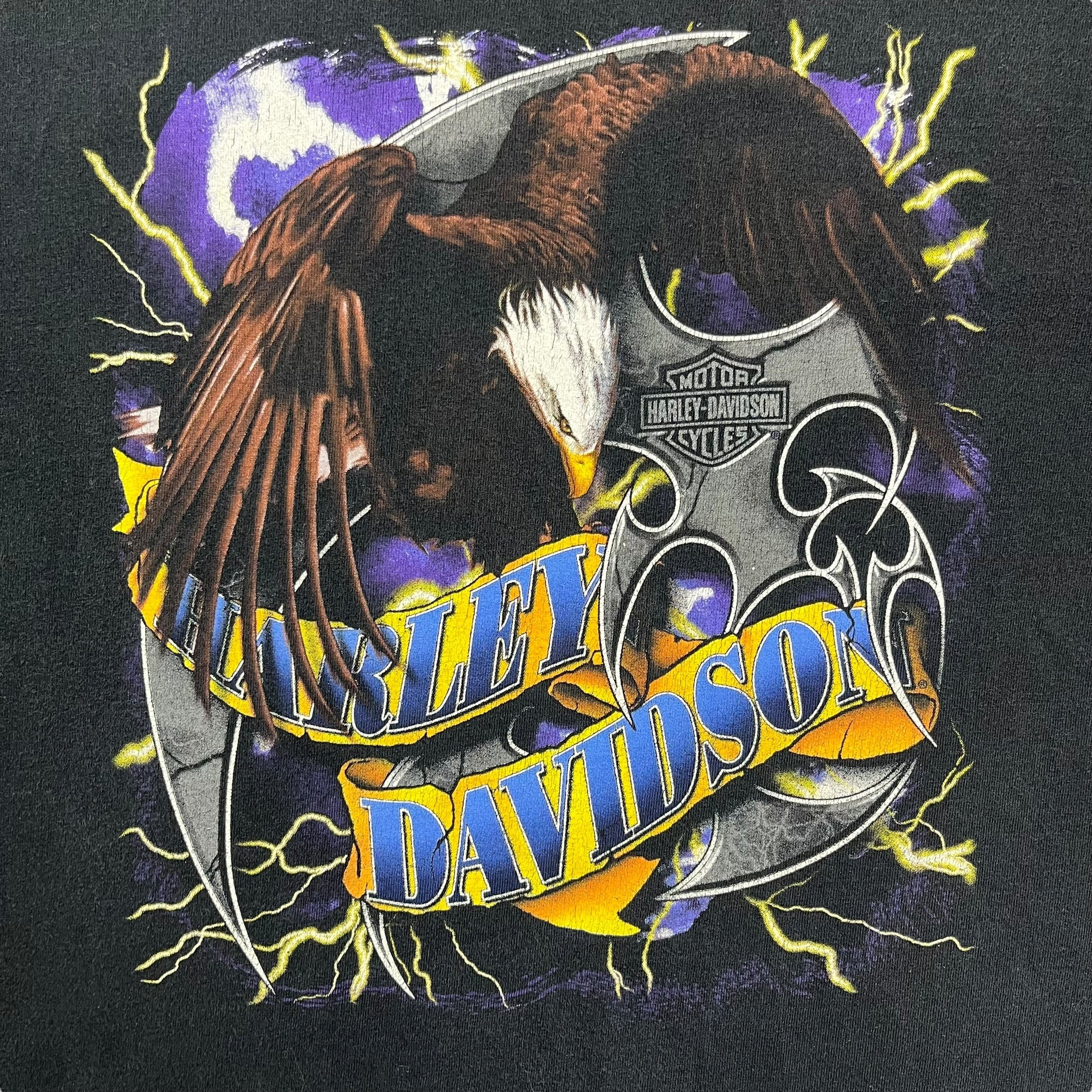 Vintage Harley-Davidson or Peoria, IL Tee Black
