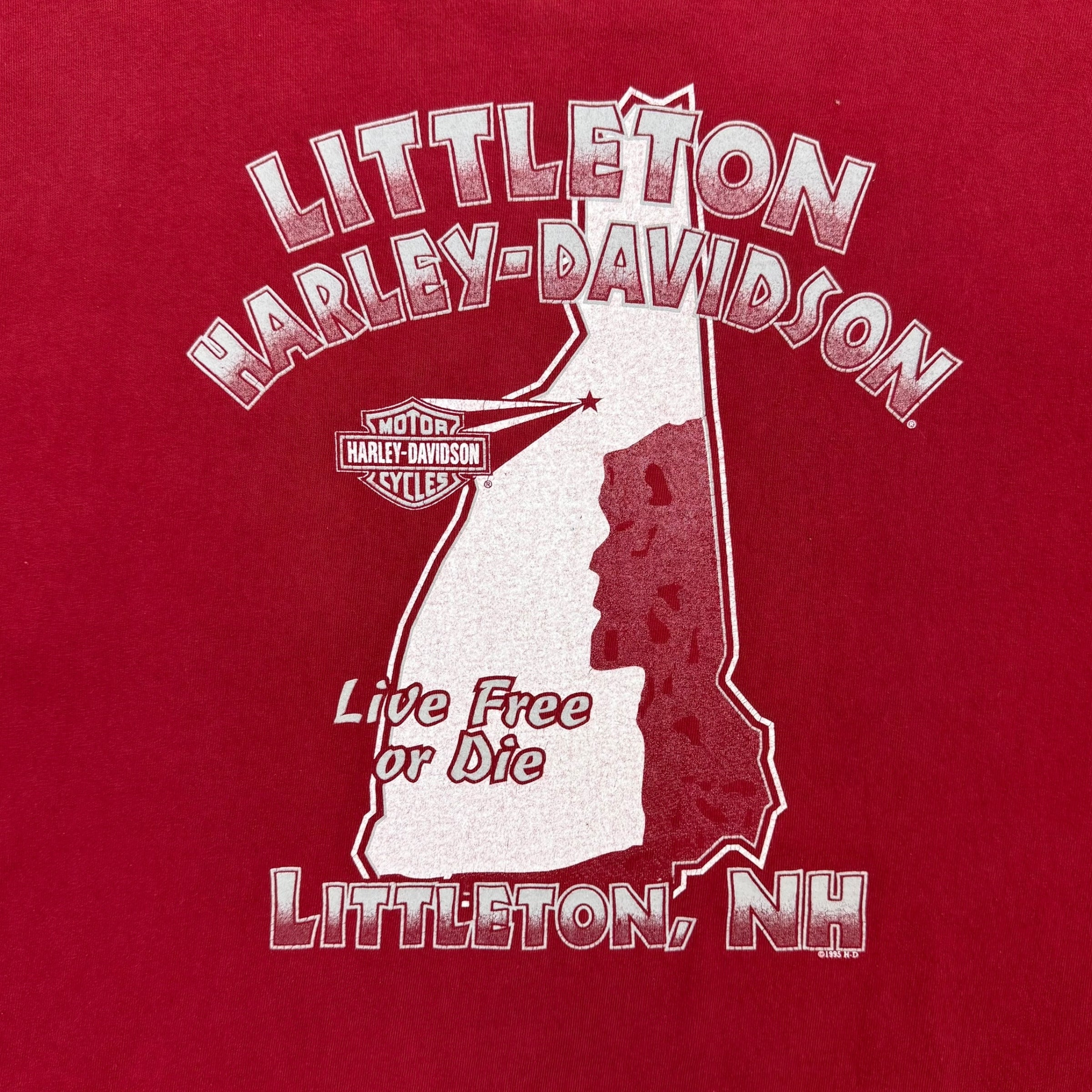 1995 Harley Davidson Of Littleton Tee Red