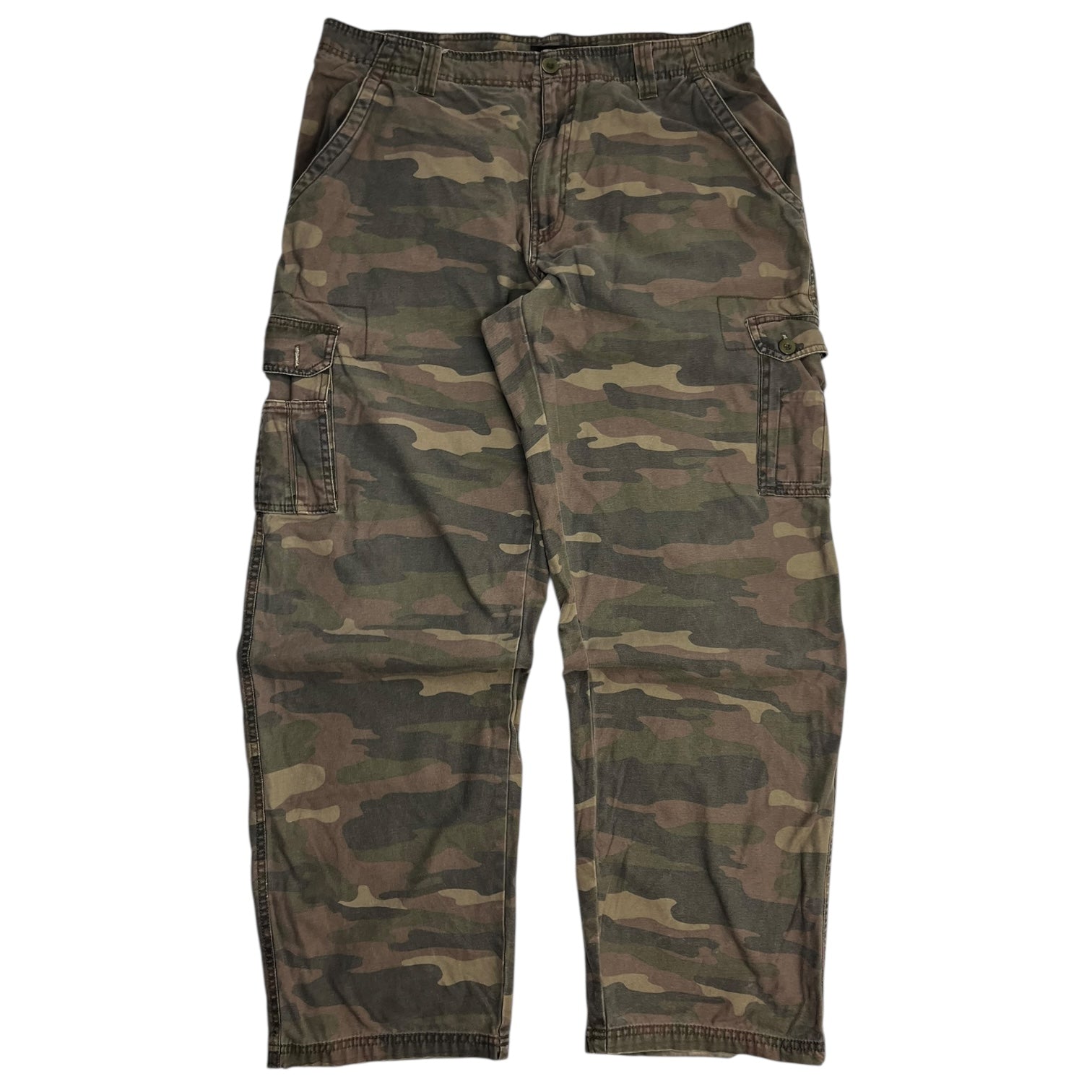 Vintage Blueprint Camouflage Cargo Bottoms