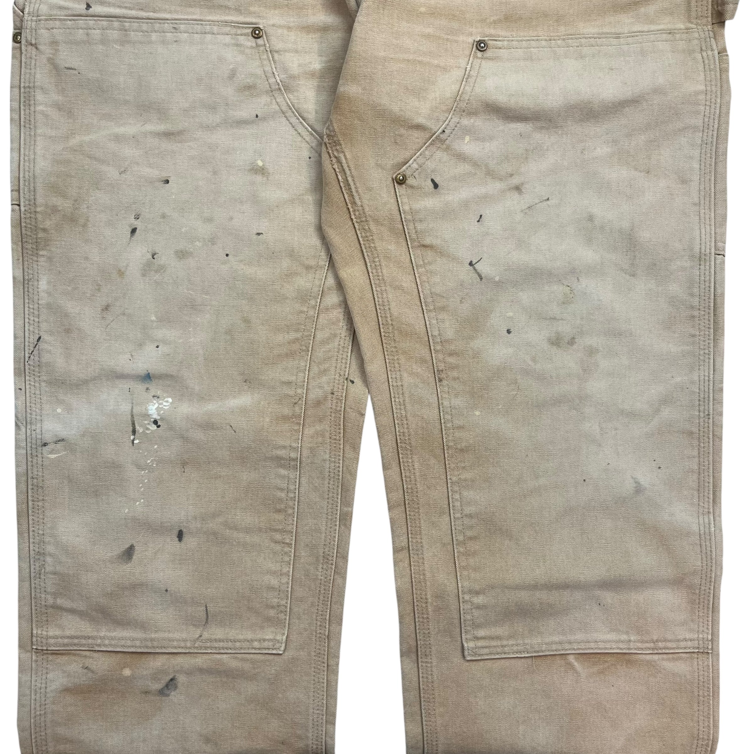 Vintage Carhartt Double Knee Work Pants Faded Tan