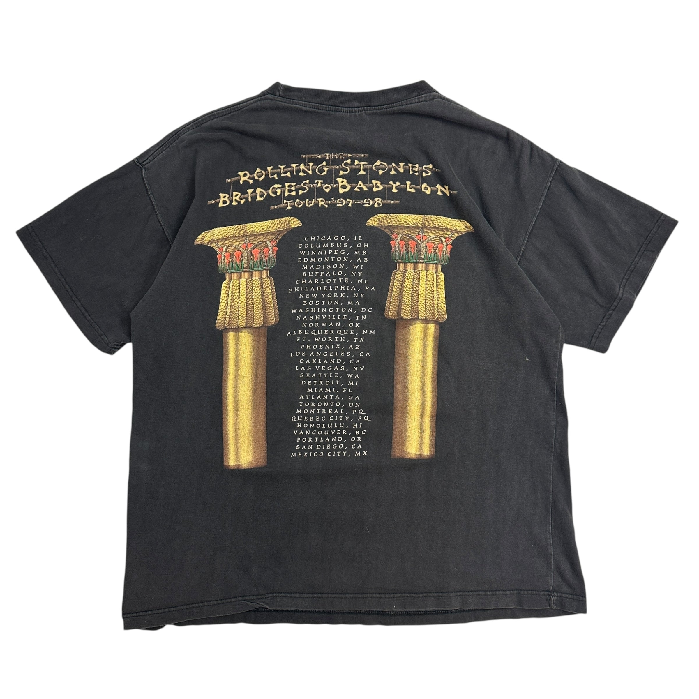 1997 Rolling Stones Bridges To Babylon Tee Black
