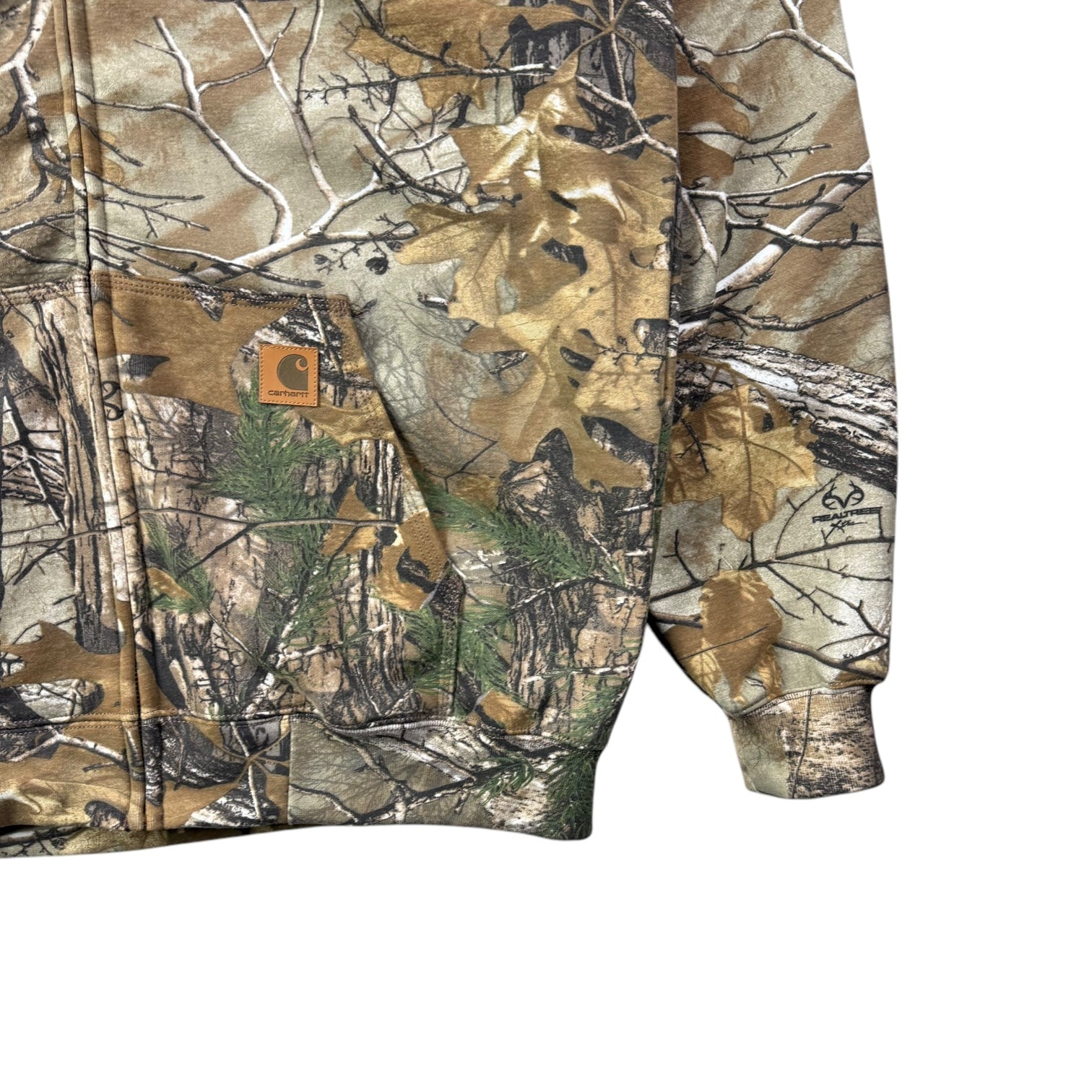 Vintage Carhartt Zip Up Hoodie Realtree Camo