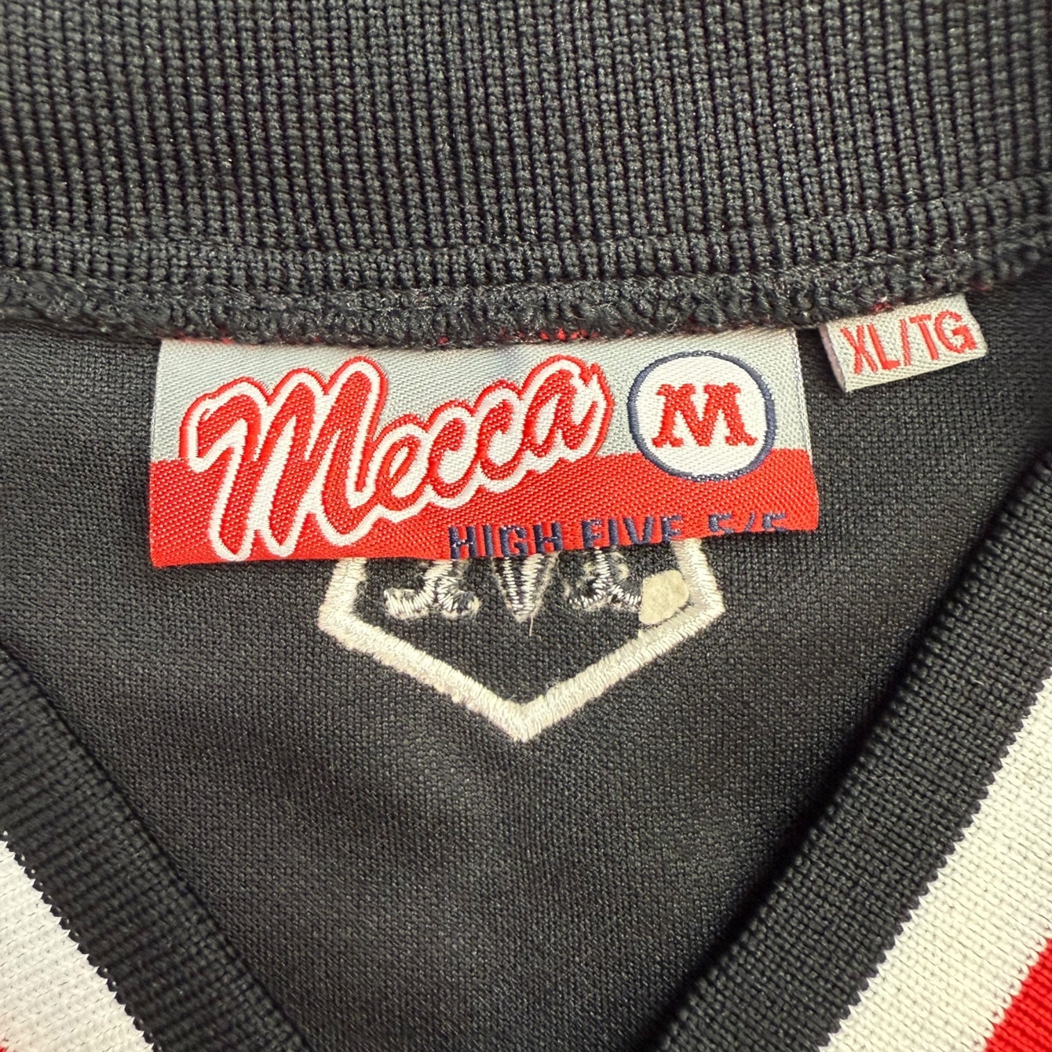 Vintage Y2K Mecca Sports High Five Baseball Jersey Black/Red