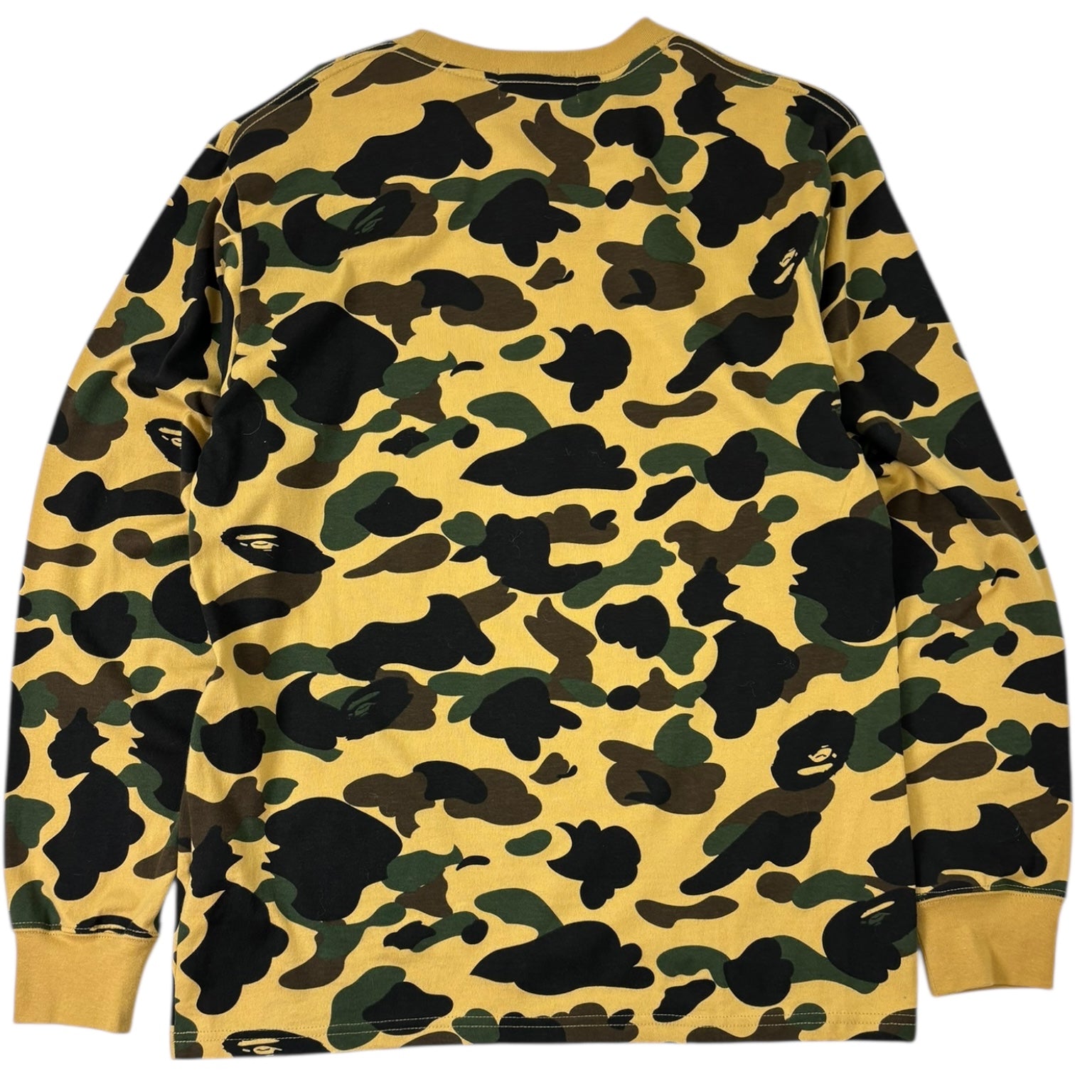 BAPE 1st Camo Shark Long Sleeve T-Shirt Yellow
