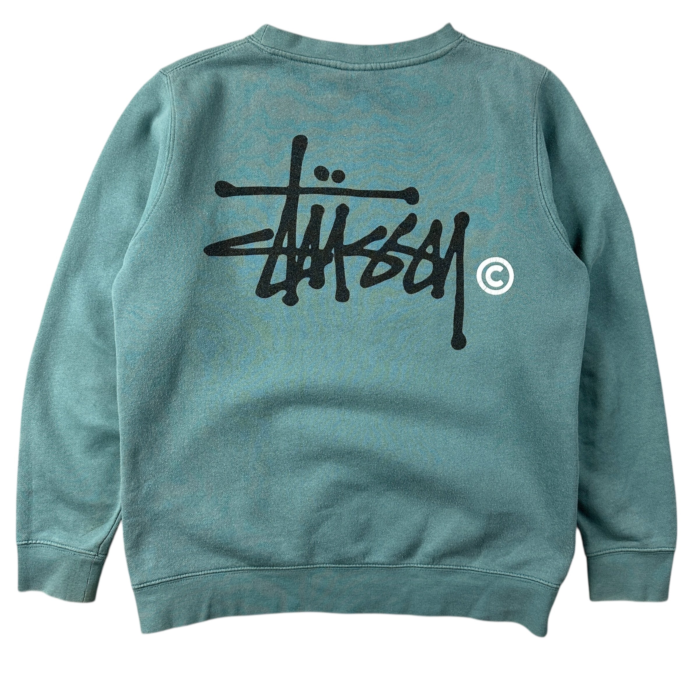 Stussy Logo Crewneck Seafoam Green